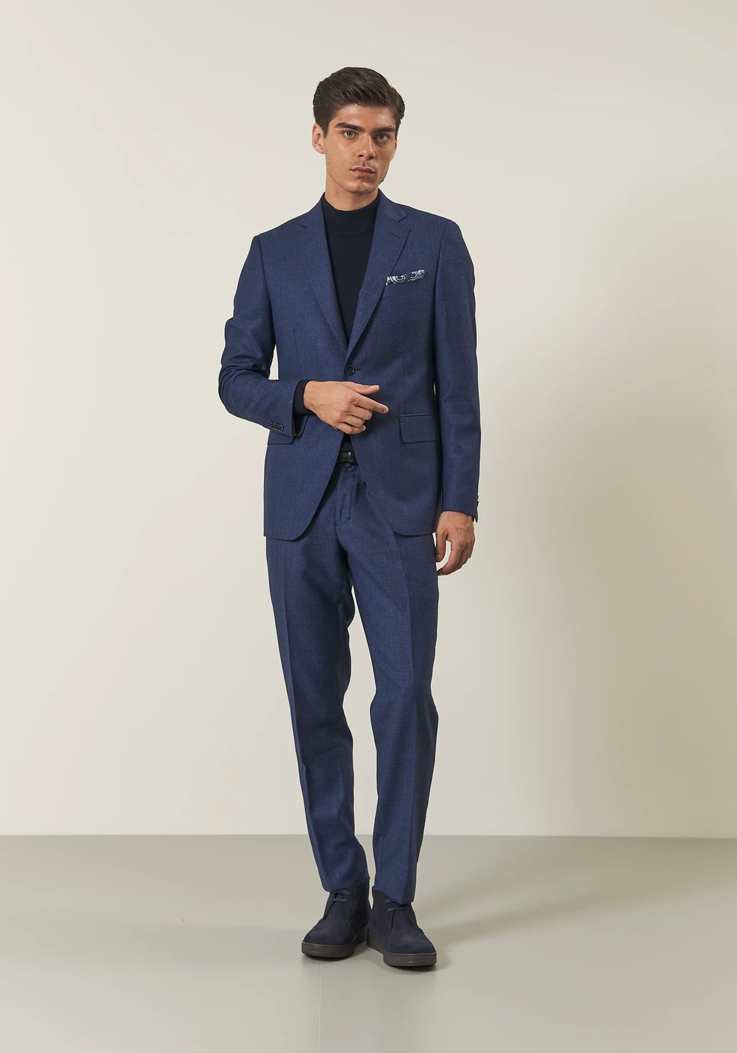 Abito avio lana microdisegno custom fit