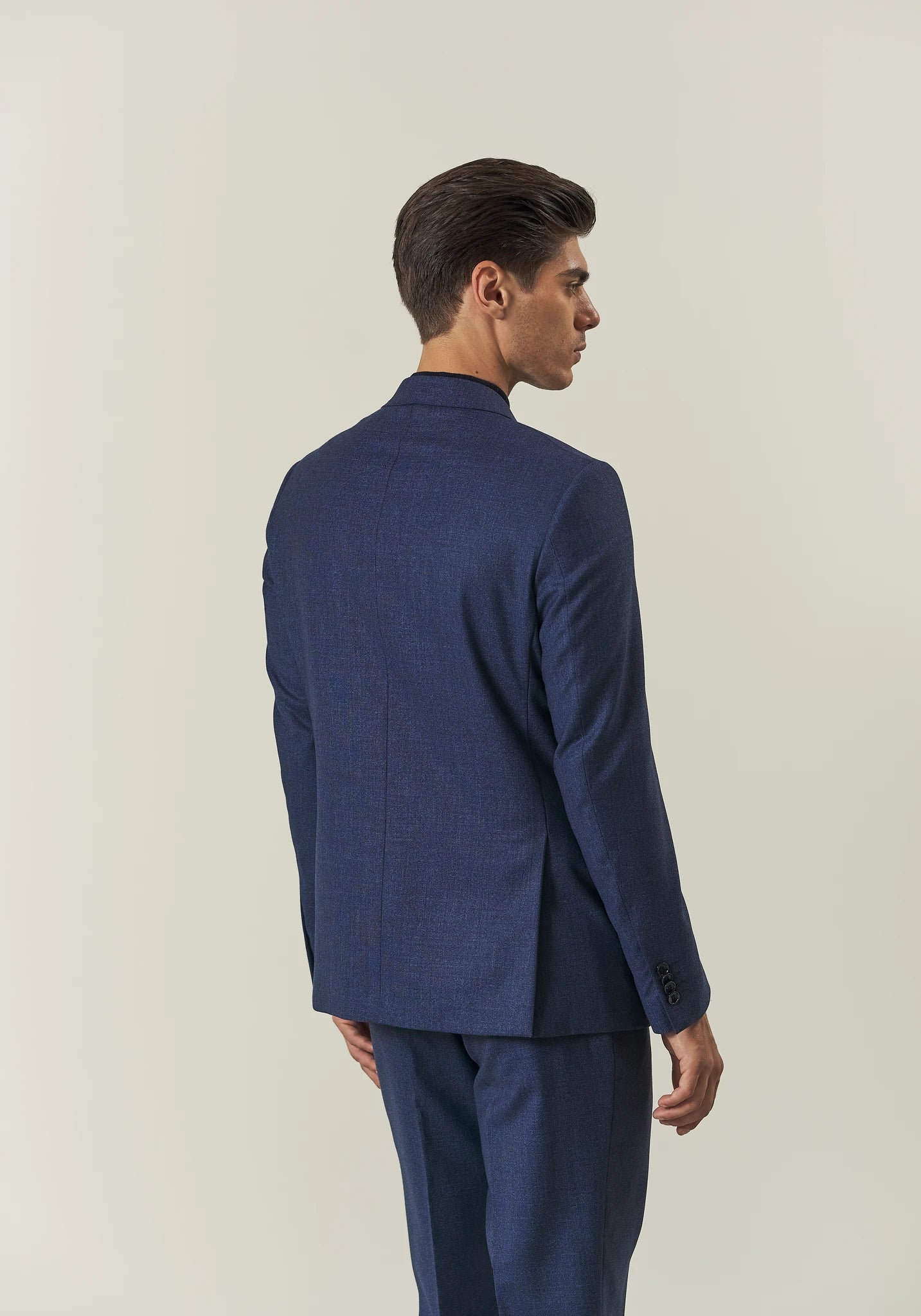 Abito avio lana microdisegno custom fit