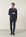 Abito blu doppiopetto revers a lancia tessuto stretch custom fit-Angelico