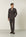 Abito marrone doppiopetto revers a lancia tessuto stretch slim fit-Angelico