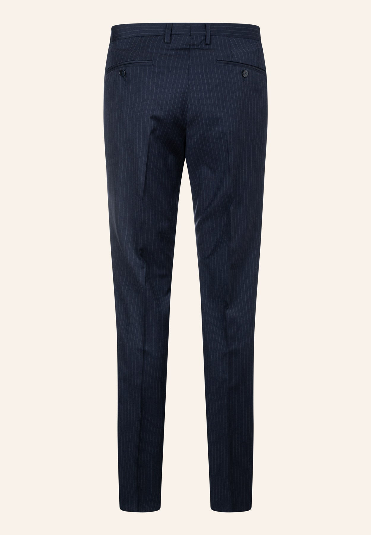 Abito blu gessato lana vergine comfort fit-Angelico