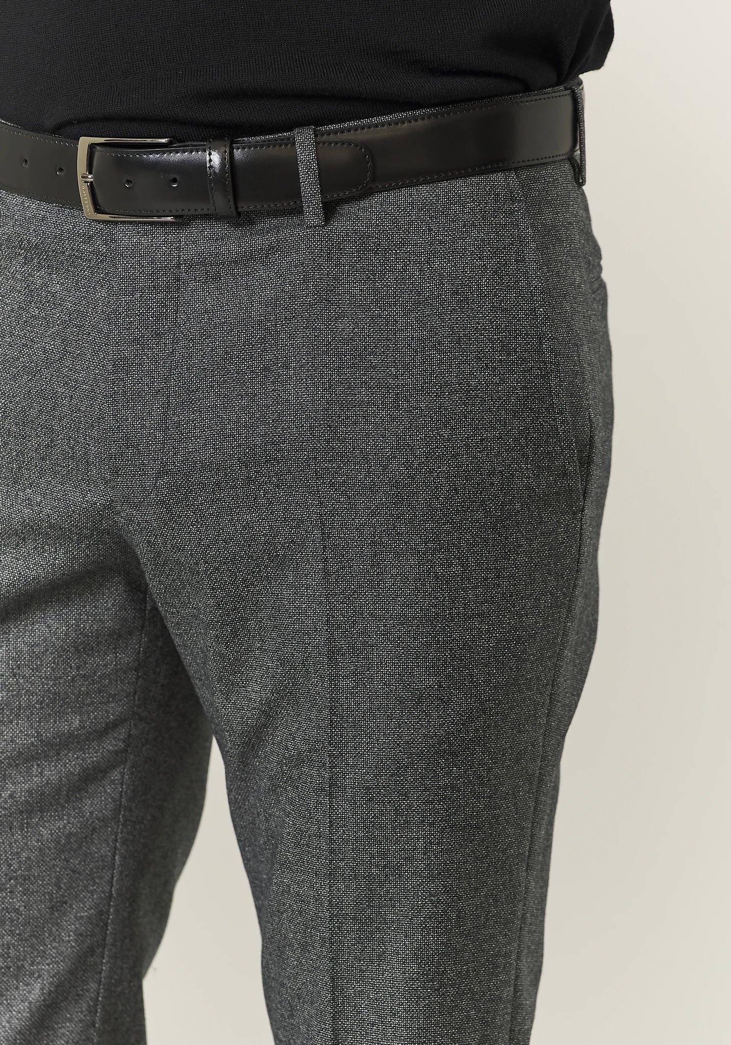 Abito grigio microdisegno flanella lana vergine custom fit