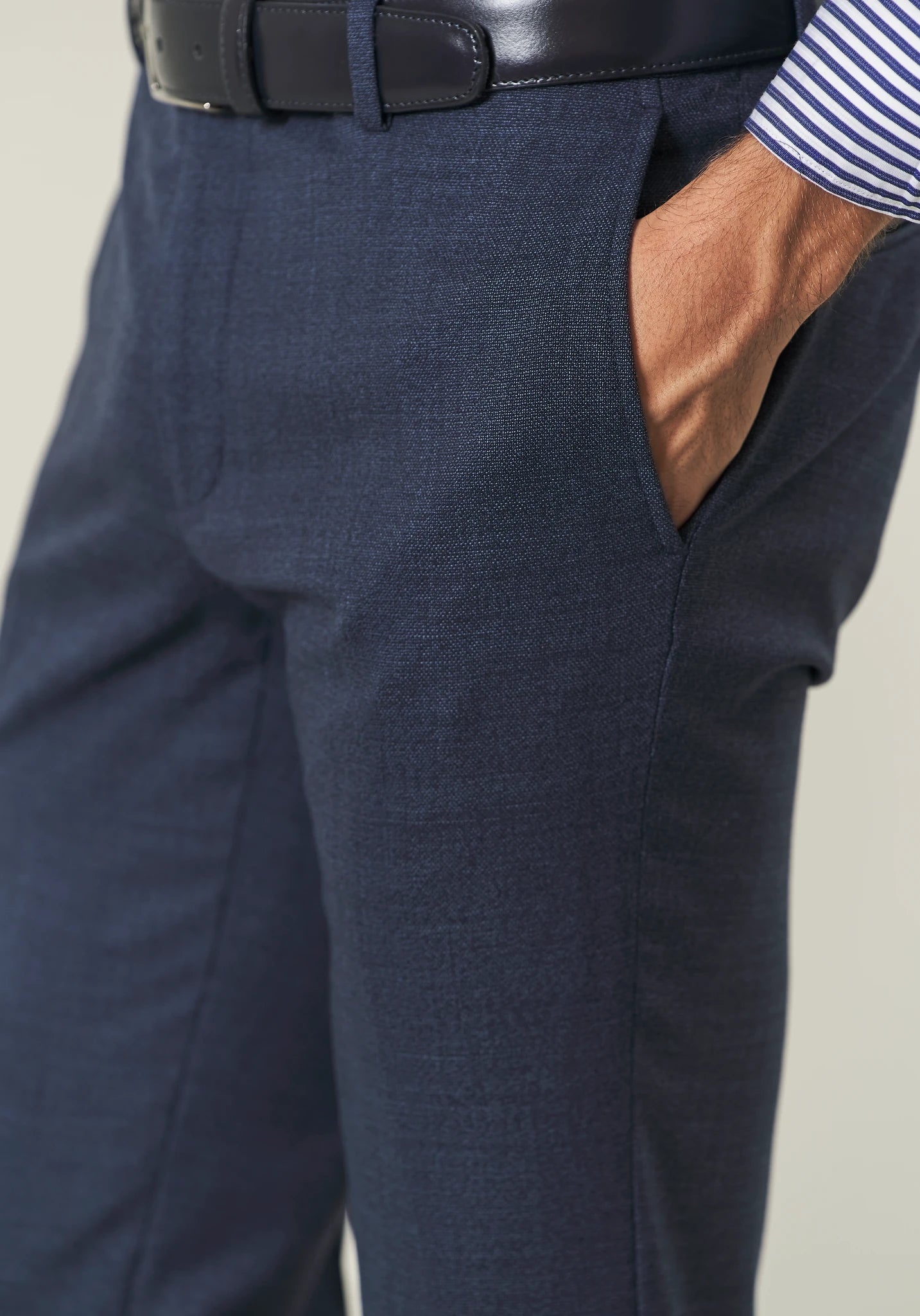 Abito blu sallia lana armaturata custom fit lungo
