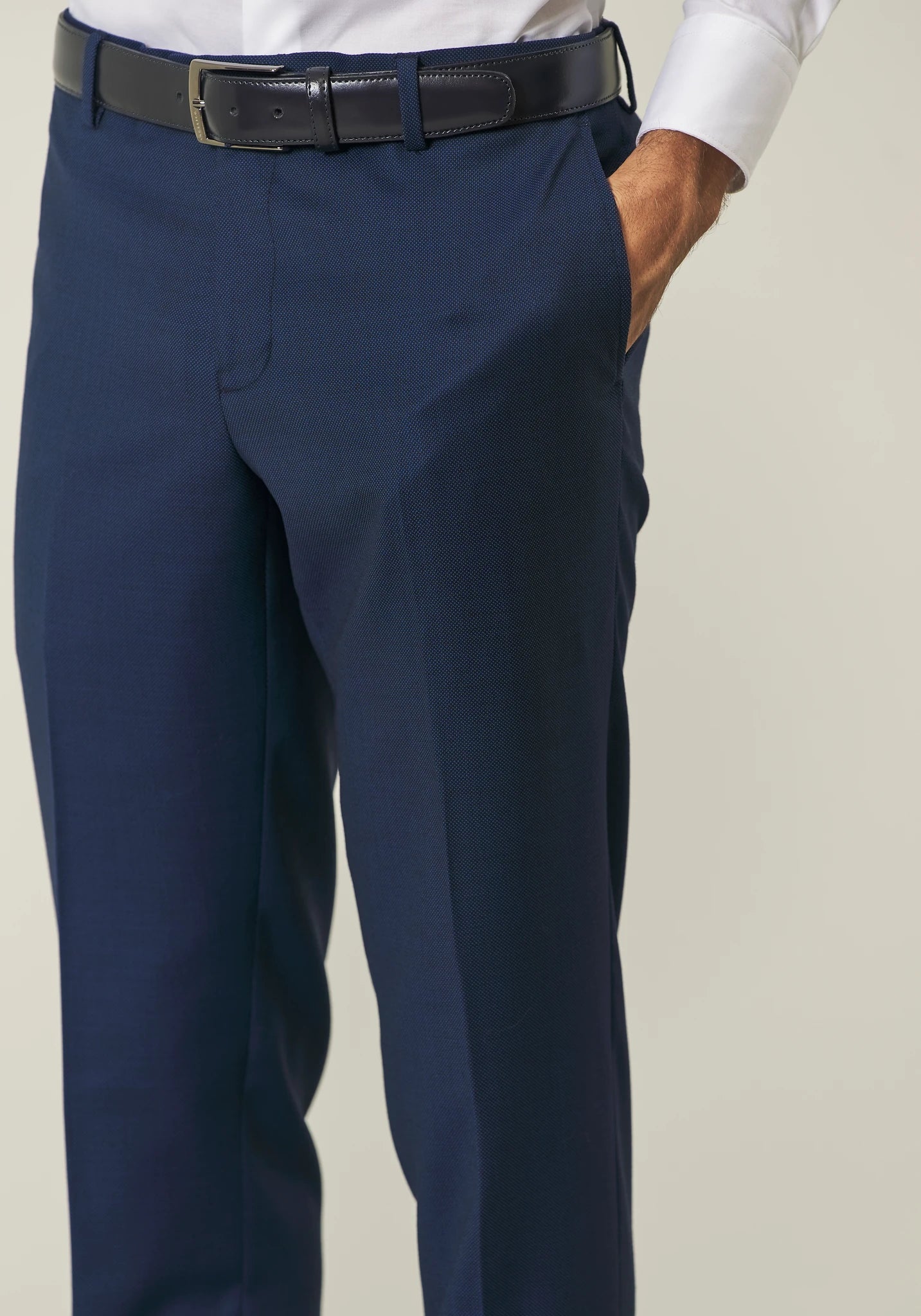 Abito blu occhio di pernice lana custom fit