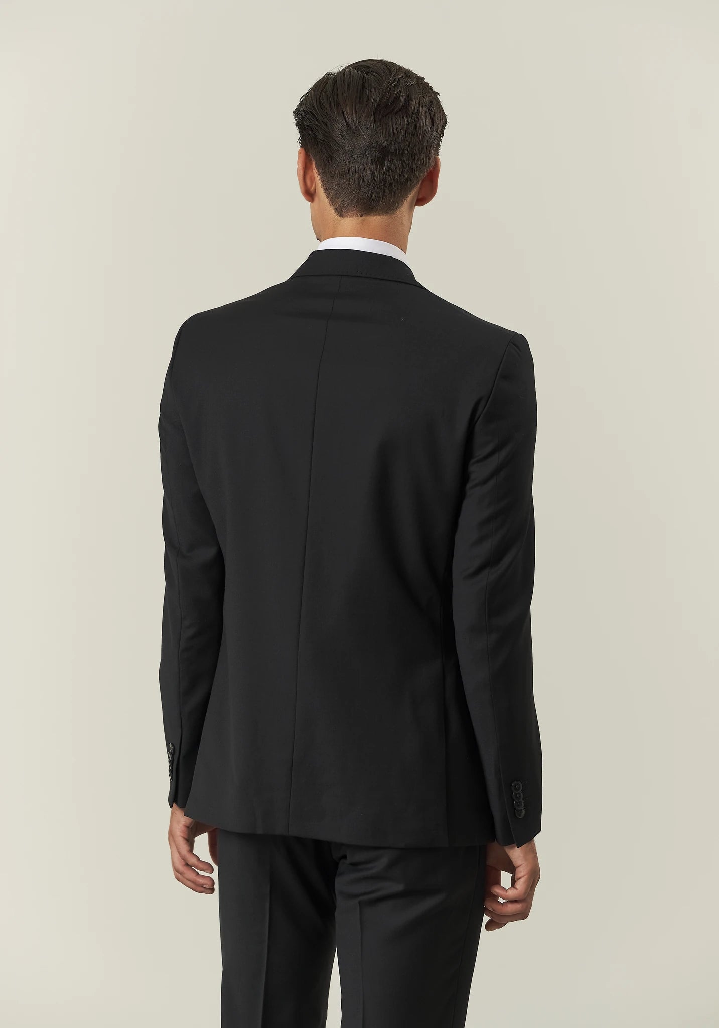 Abito nero sallia lana stretch custom fit