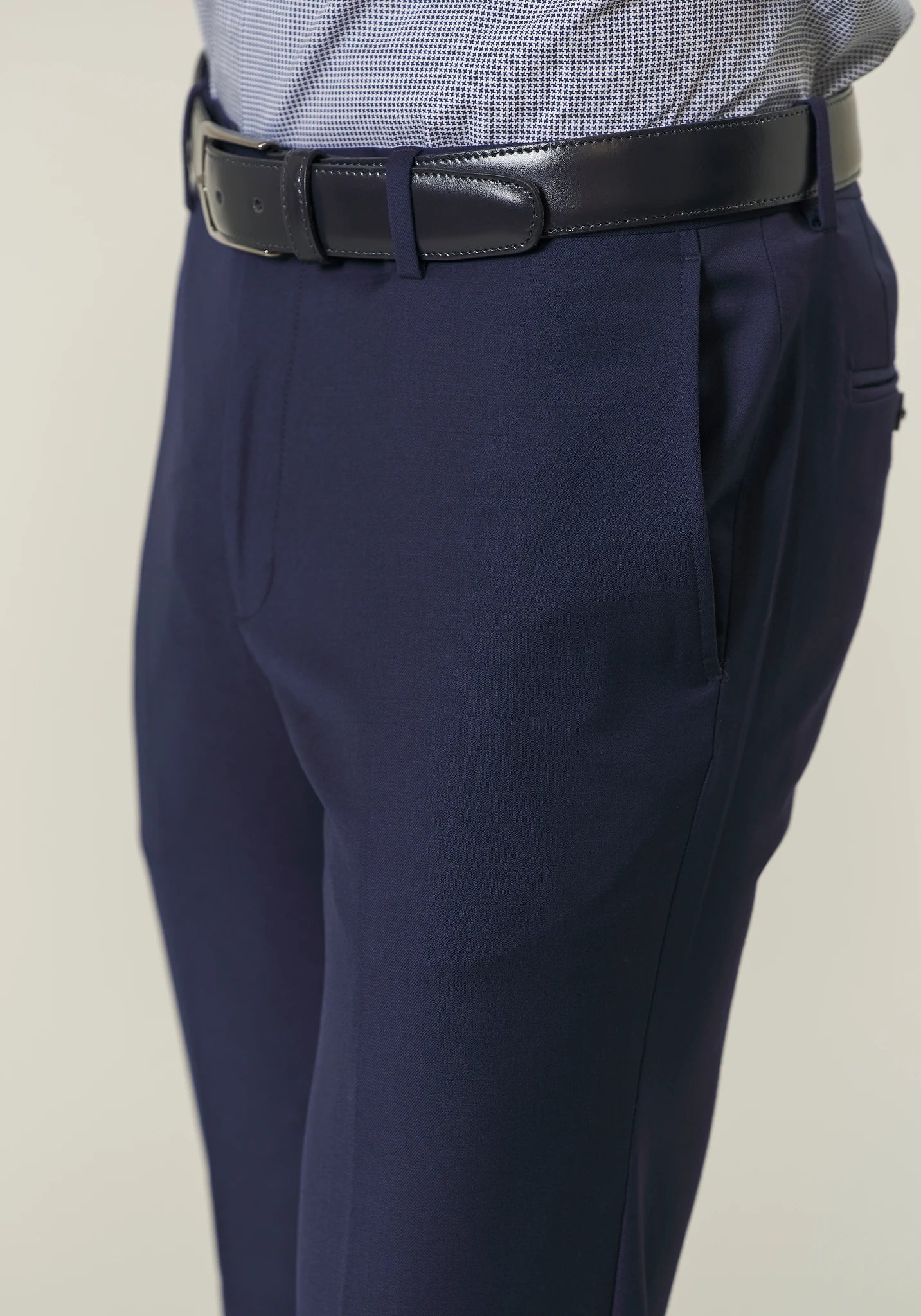 Abito blu sallia lana custom fit lungo