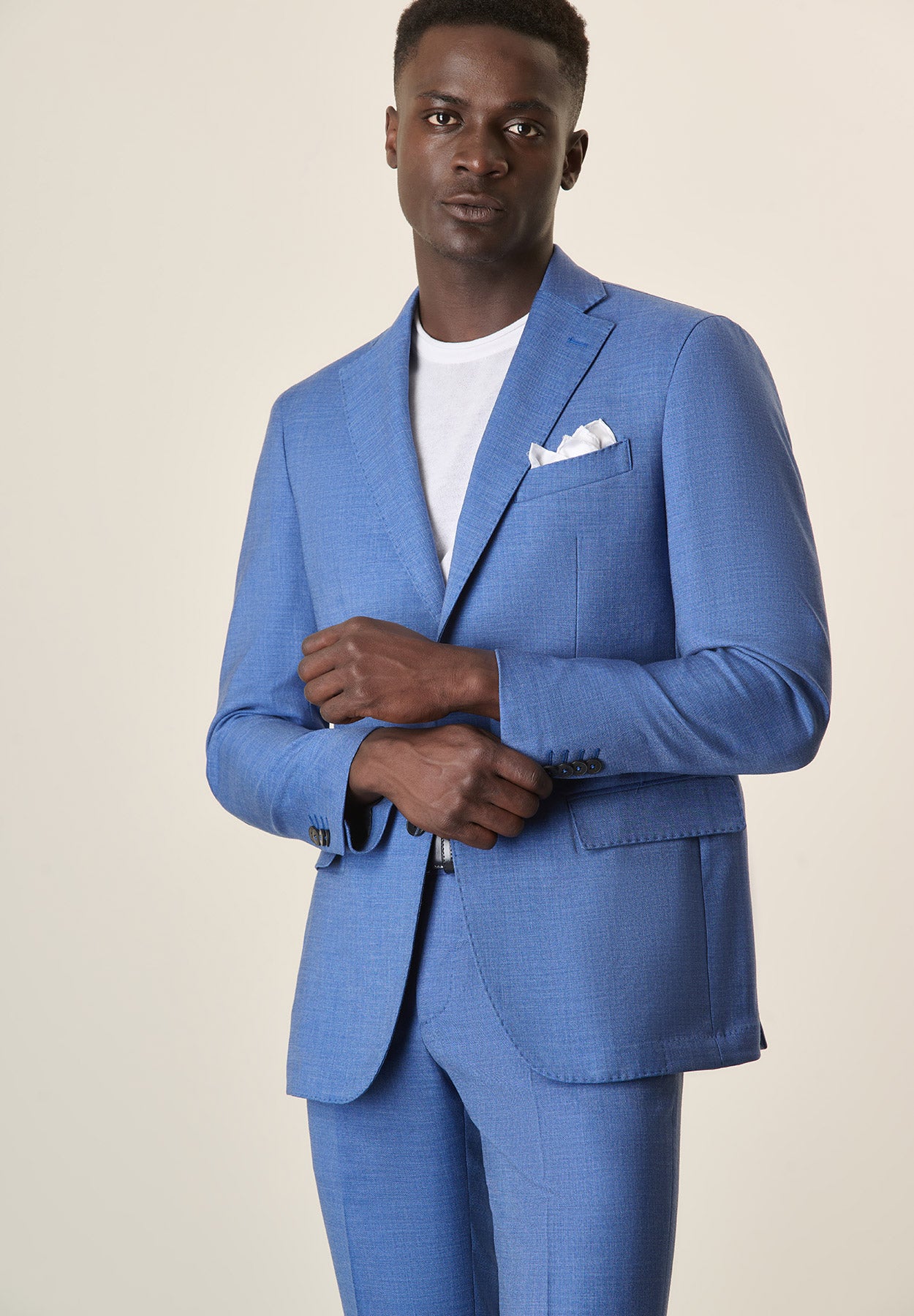 Angelico Unlined Custom Fit Air Force Blue Suit, Man, Avio, Size 54 Angelico Unlined Custom Fit Air Force Blue Suit, Man, Avio, Size 54