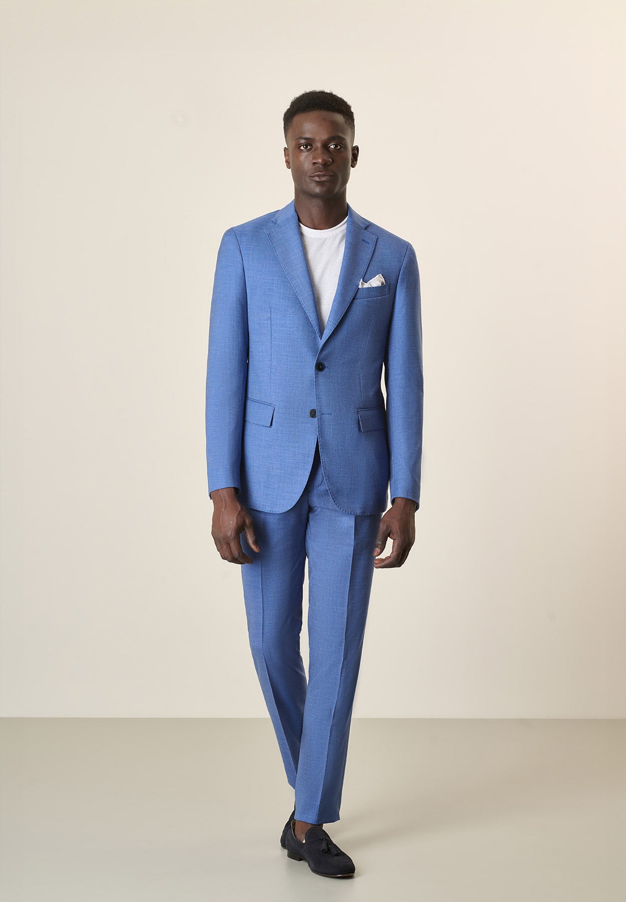 Angelico Unlined Custom Fit Air Force Blue Suit, Man, Avio, Size 54 Angelico Unlined Custom Fit Air Force Blue Suit, Man, Avio, Size 54