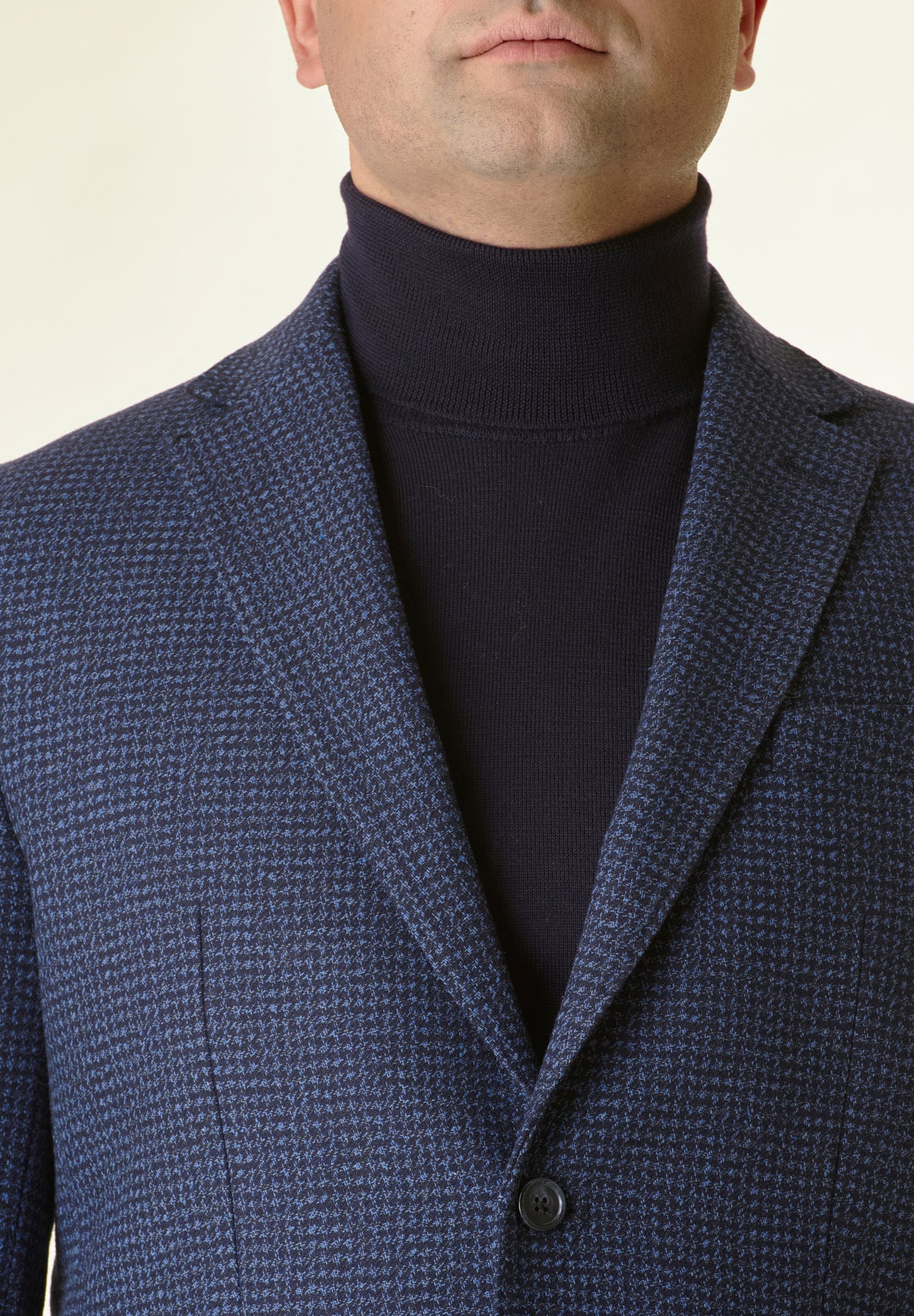 Giacca blu piedpul comfort fit corto-Angelico