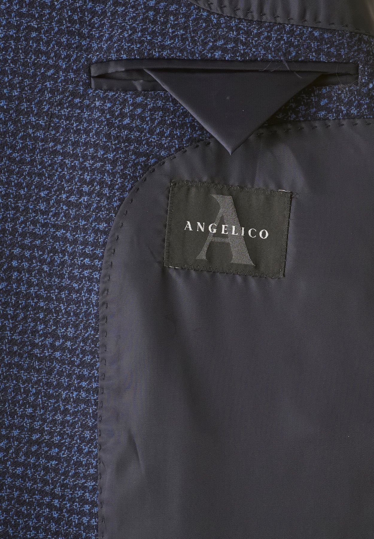 Giacca blu piedpul comfort fit corto-Angelico