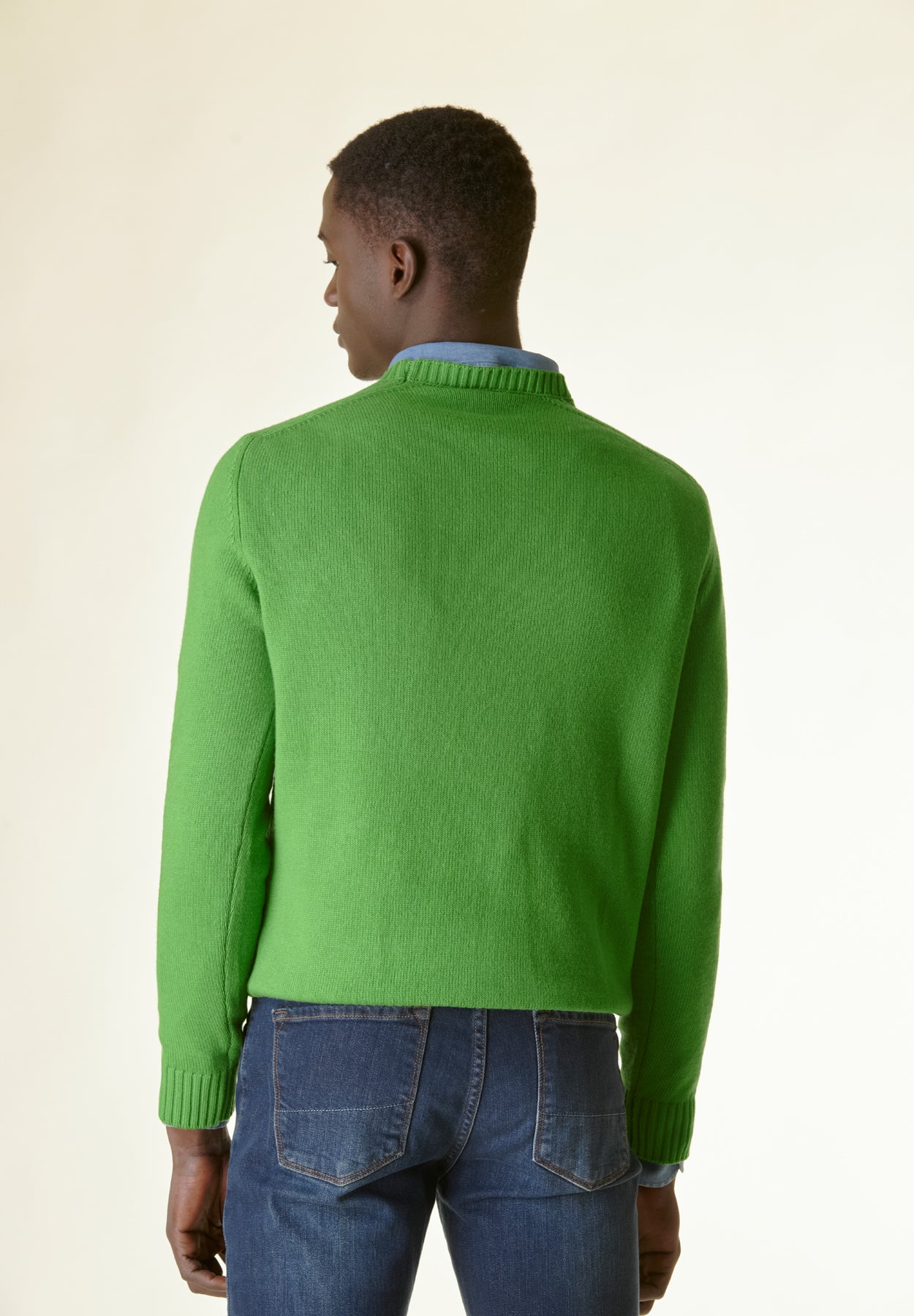 Maglia verde raglan bordi alti-Angelico