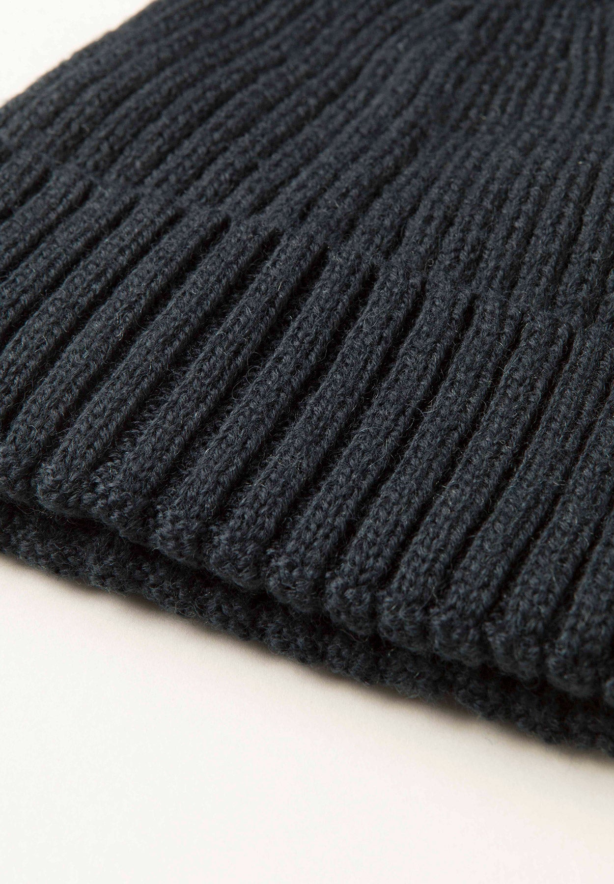 Berretto navy coste misto lana-Angelico