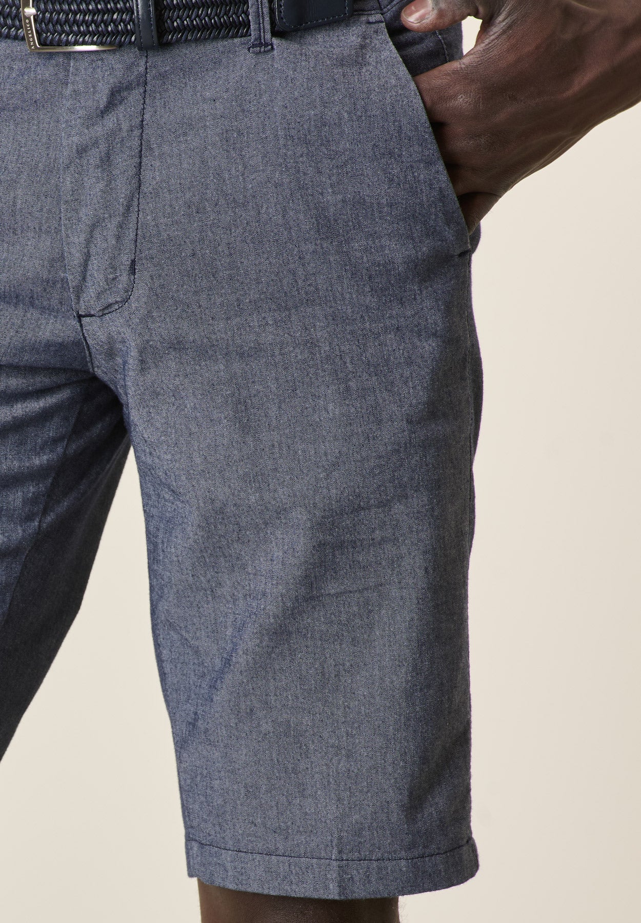 Bermuda blu denim chambray