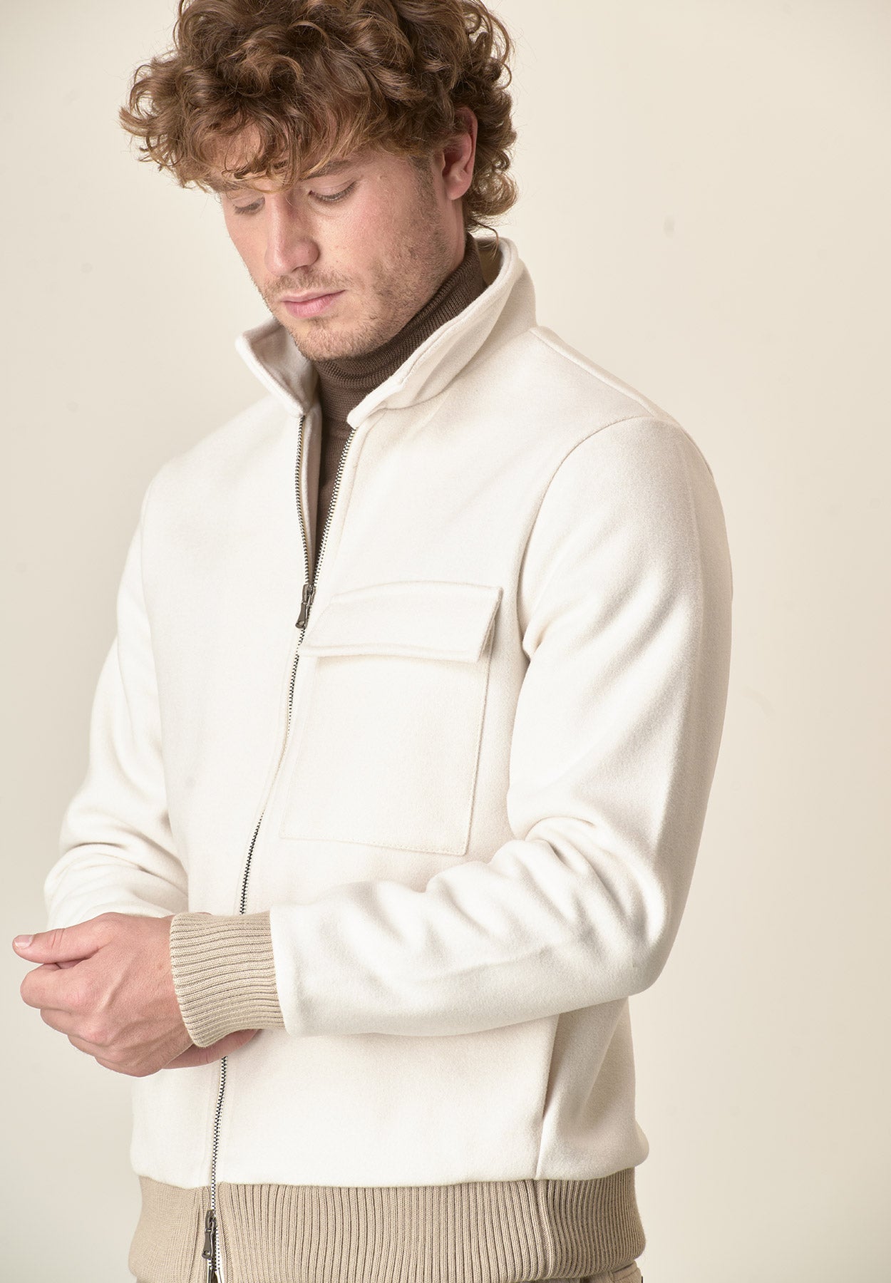 Giubbotto bomber panna-Angelico