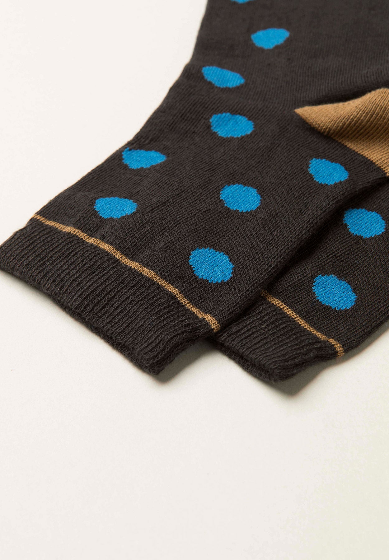 Calzino marrone pois misto cotone-Angelico