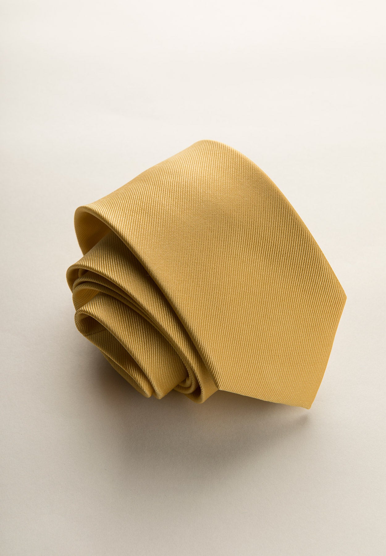 Cravatta giallo unito con armatura seta-Angelico
