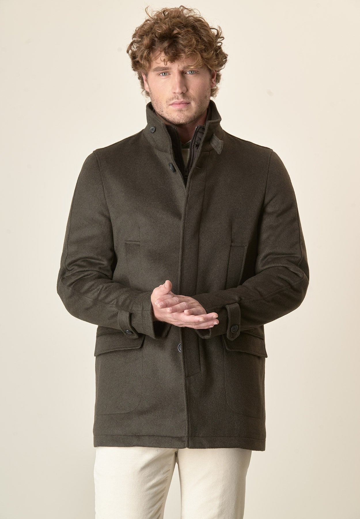 Wool Blend Caban Jacket