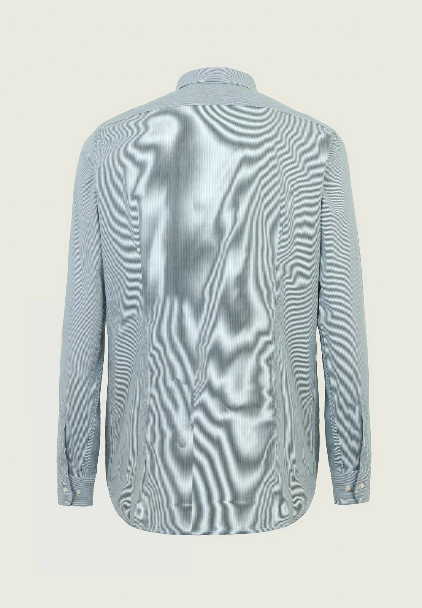 Slim fit white and green cotton shirt Angelico 3