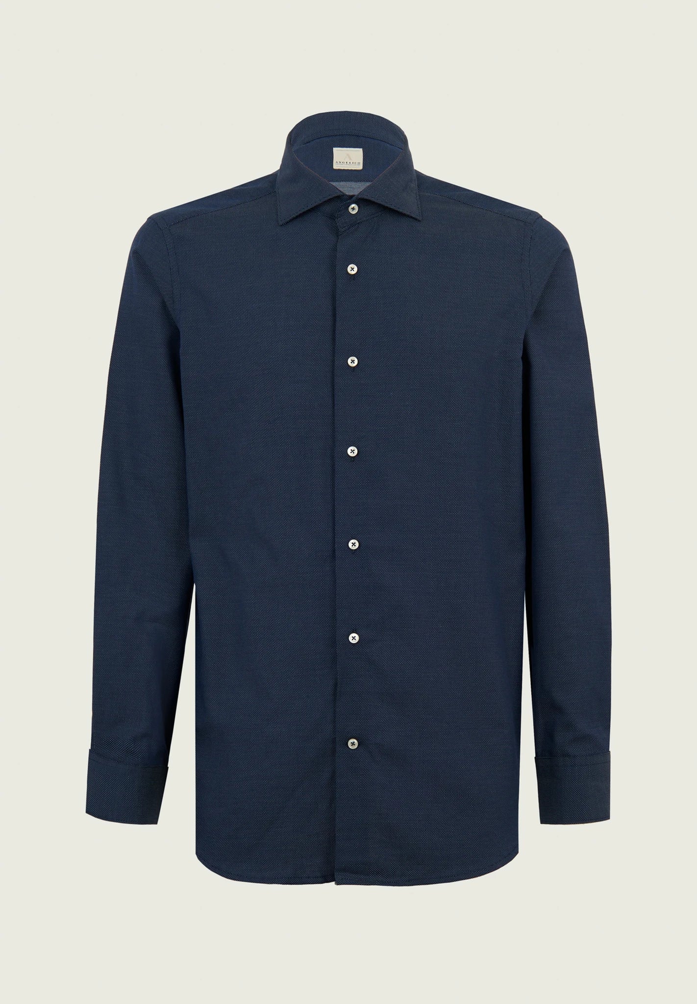 Jacquard Shirt with Escaped Collar Angelico 1