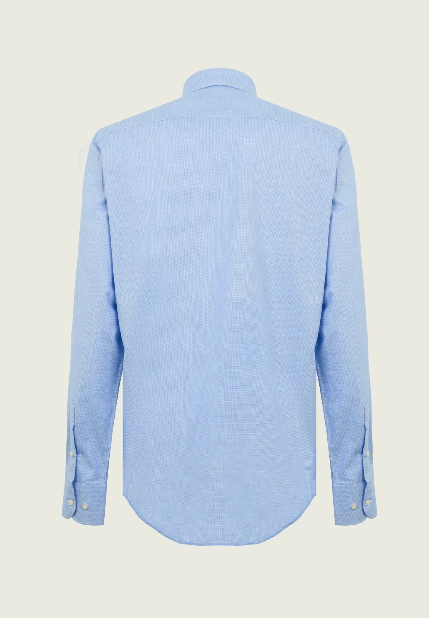 Light blue and white micro-design cotton regular fit shirt Angelico 2