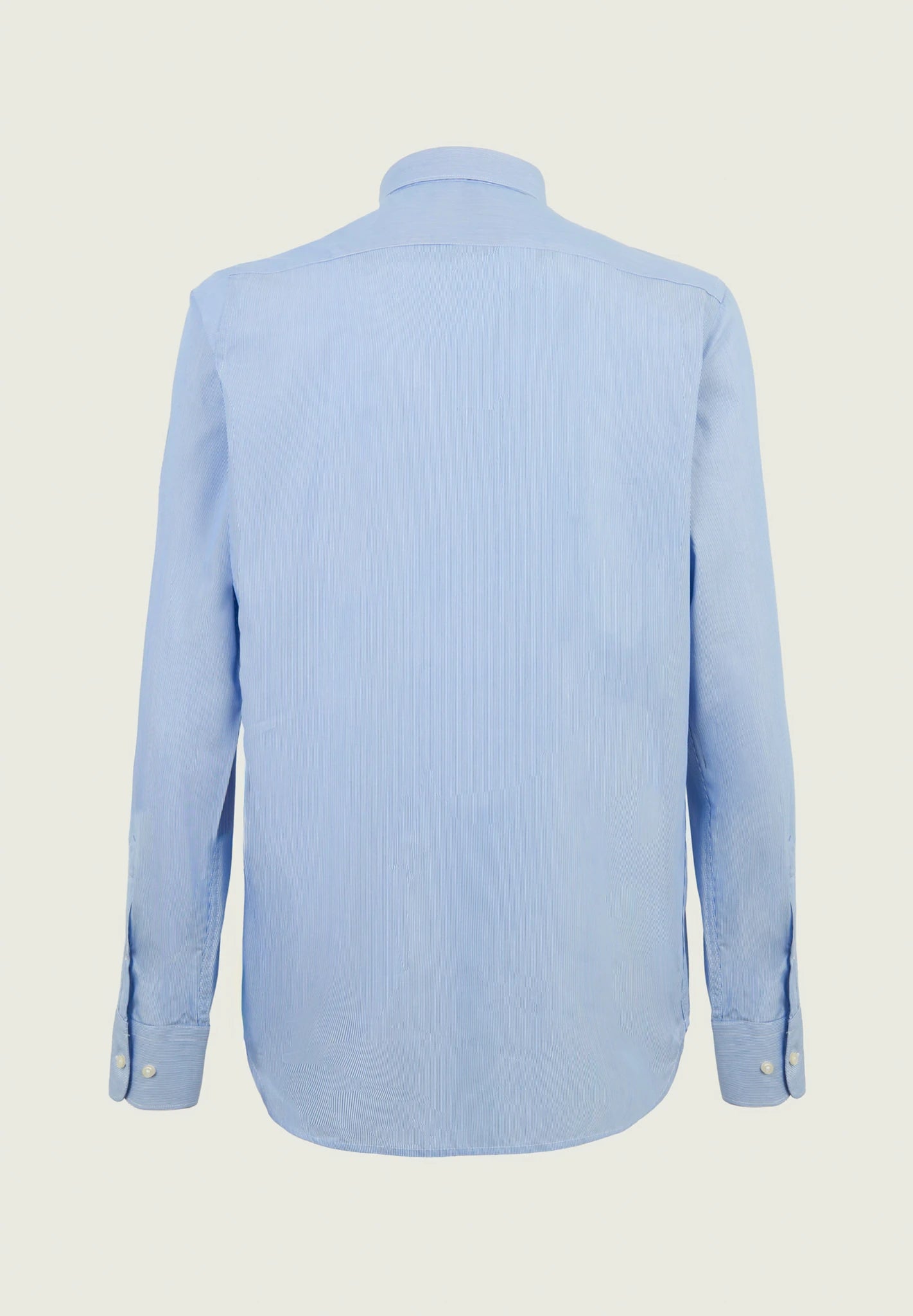 Camicia bacchettina blu bianca cotone regular fit Angelico 3