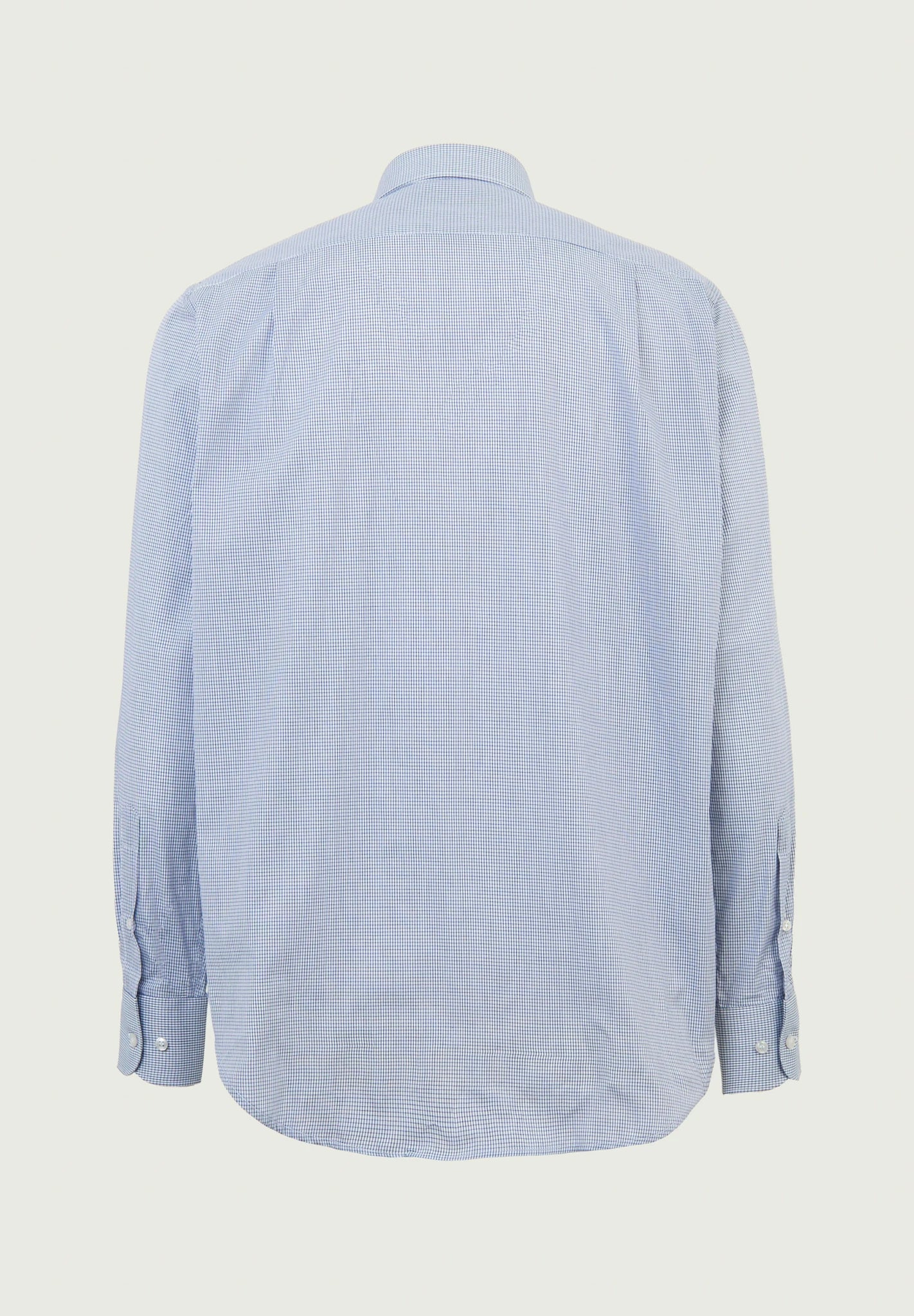 Camicia blu bianca quadri cotone comfort fit Angelico 3