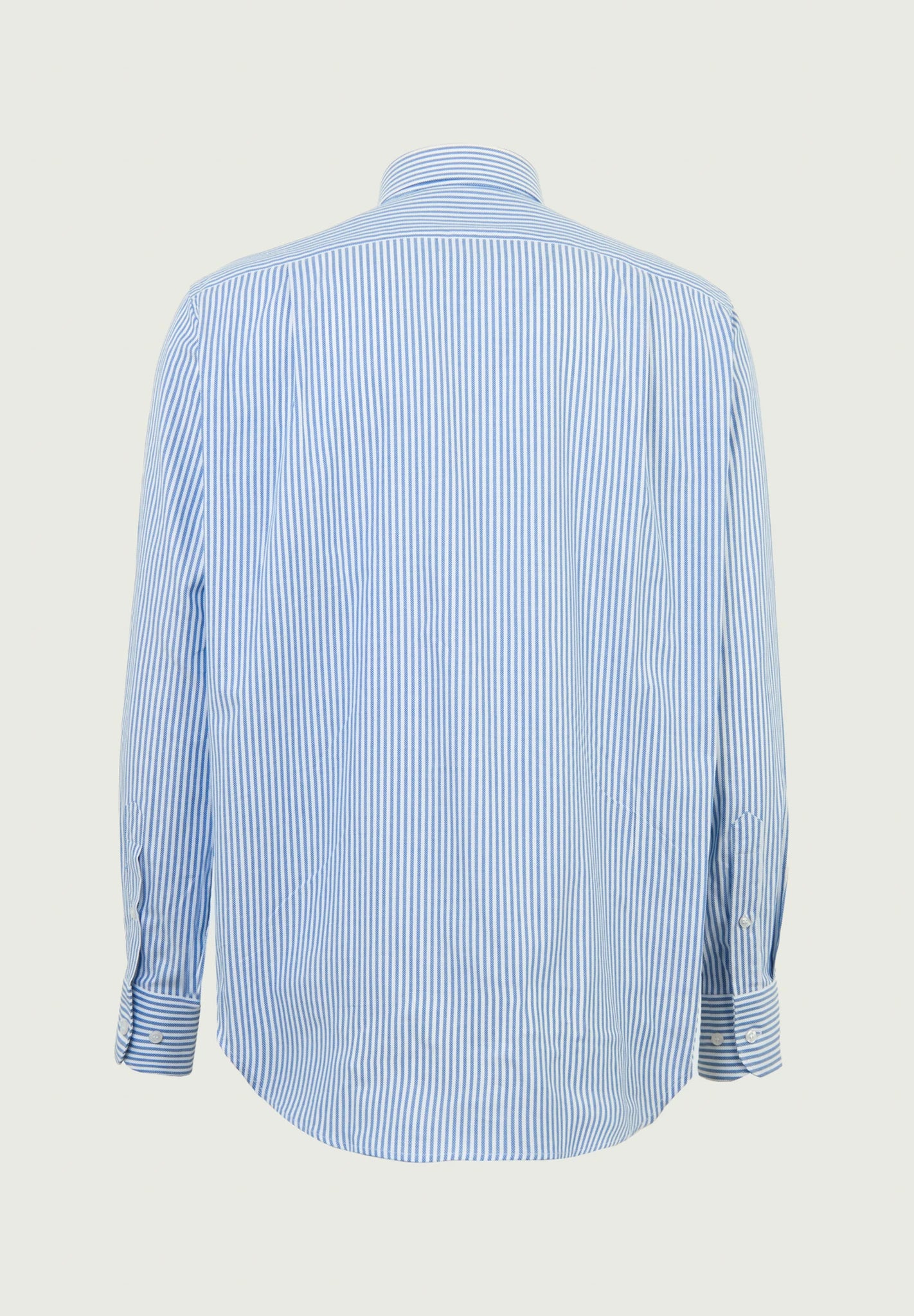 Camicia bluette bianca rigata cotone comfort fit Angelico 3