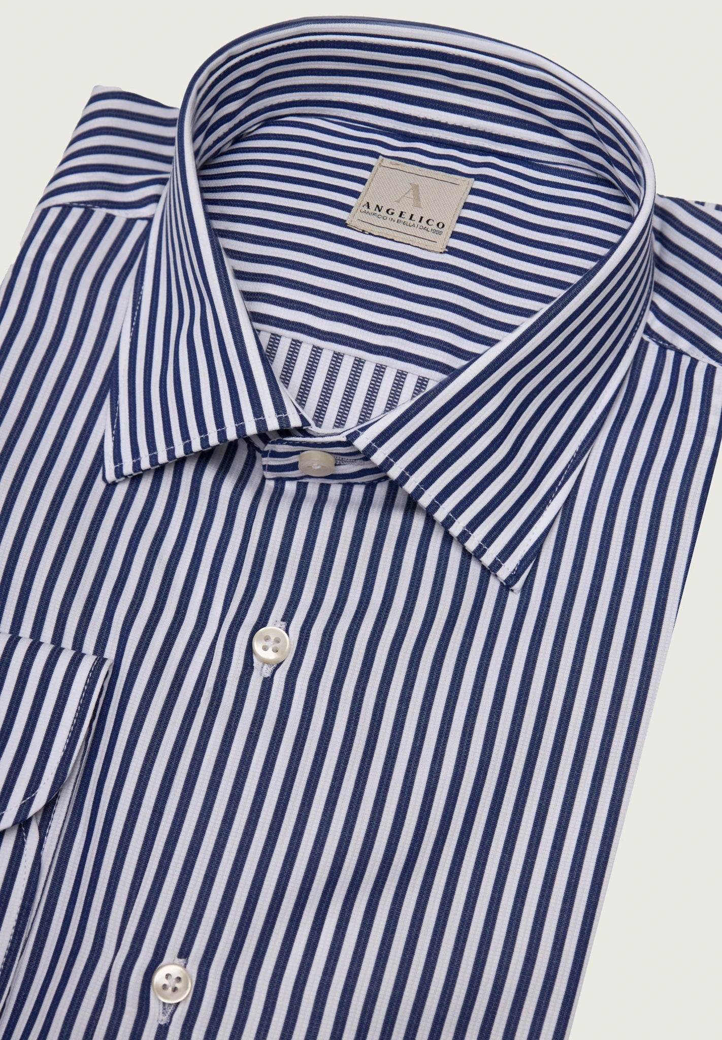 Italian Collar Stripe Shirt Angelico 3