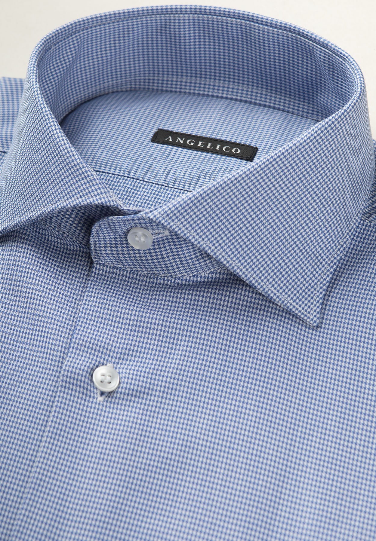 Comfort Fit-Hemd aus Baumwolle mit Gingham-Muster in Weiß und Blau