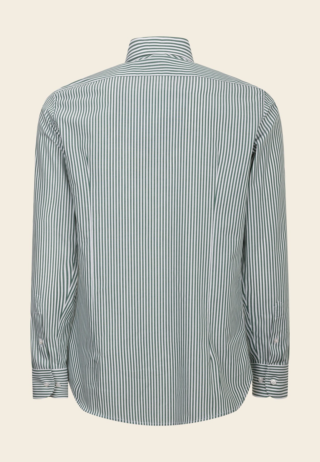 Camicia verde bacchettina cotone slim fit-Angelico