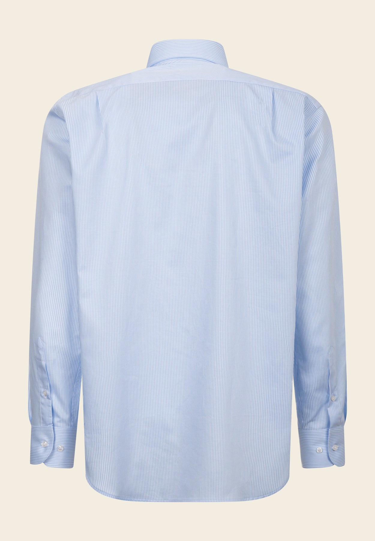 Camicia azzurra bianca bacchettina cotone comfort fit-Angelico