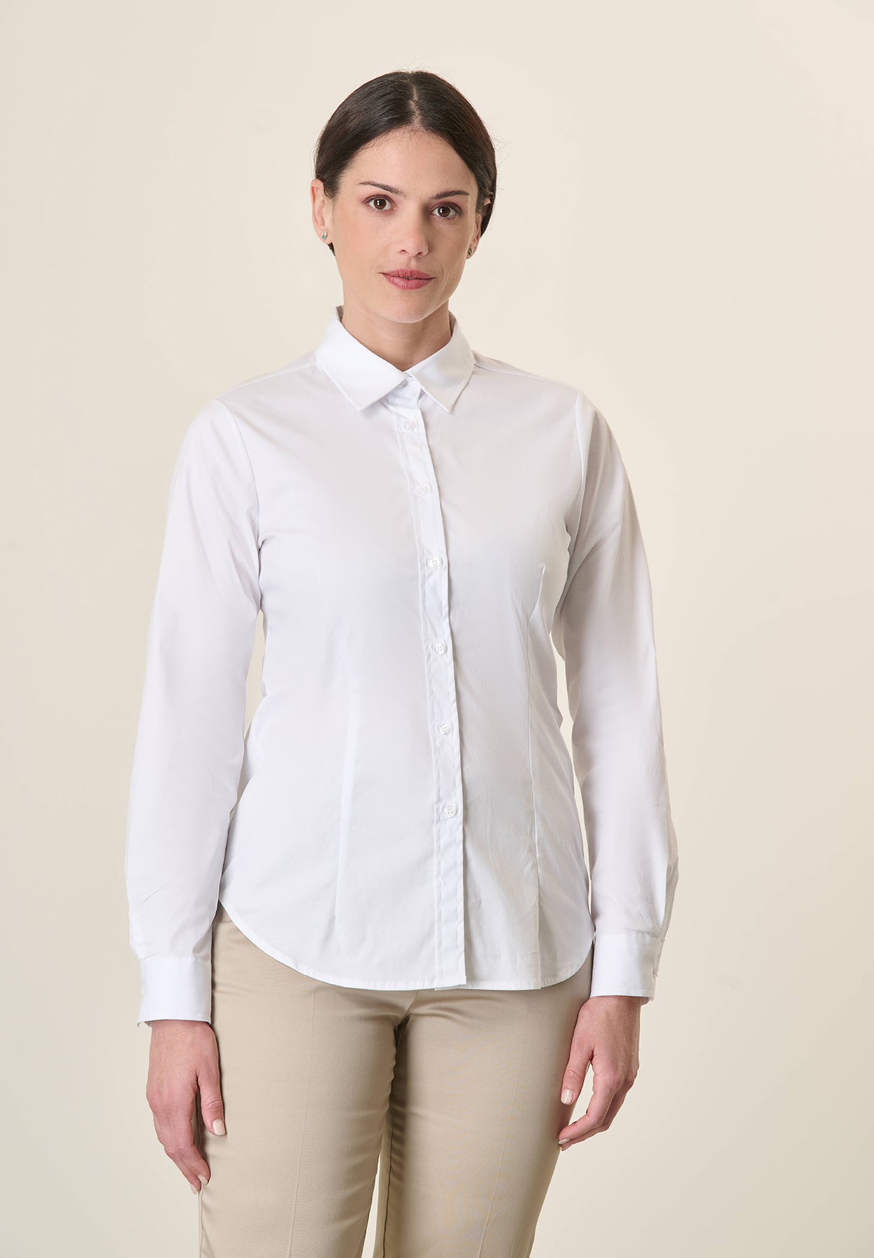 Camicia bianca cotone stretch-Angelico