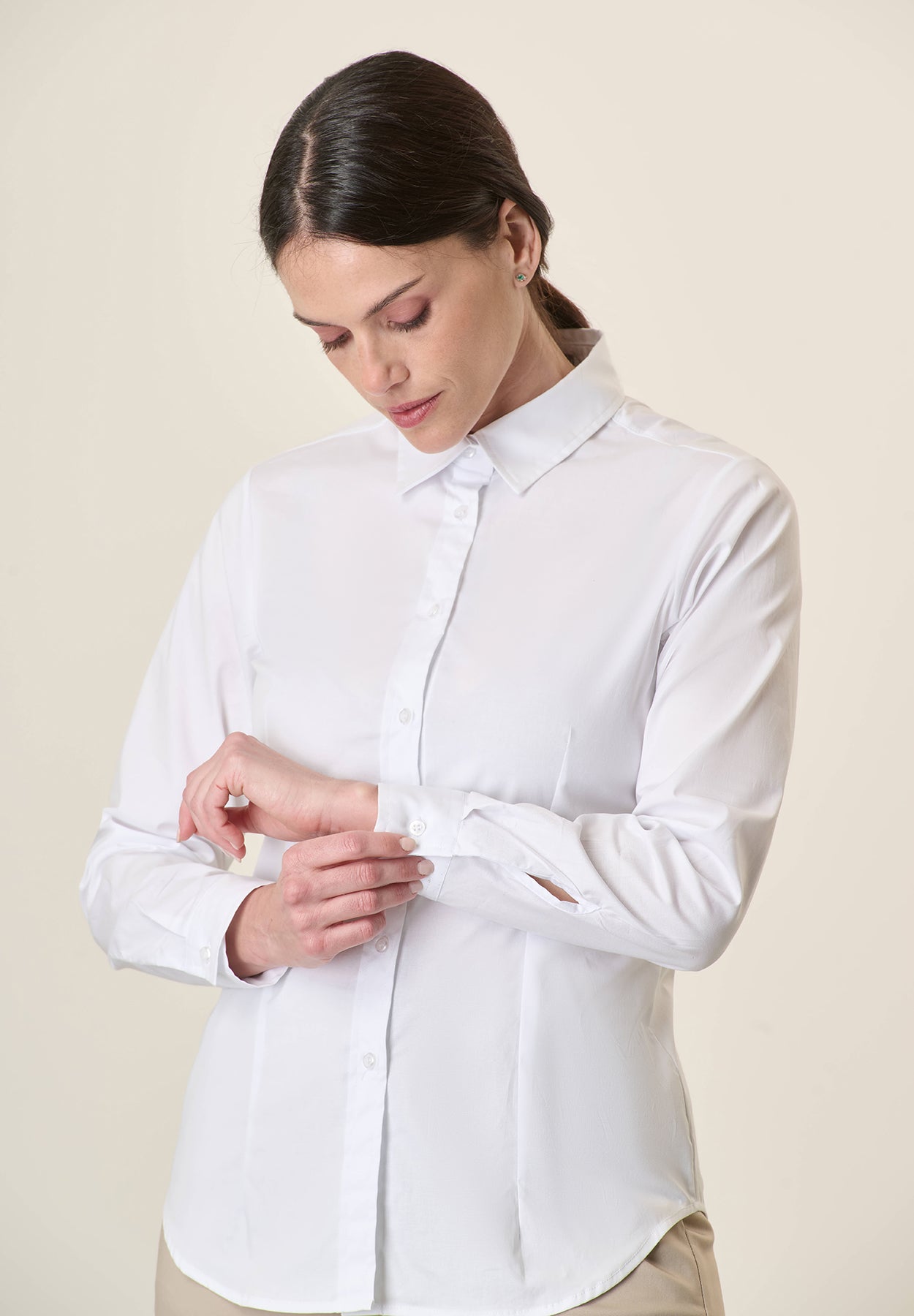 Camicia bianca cotone stretch-Angelico