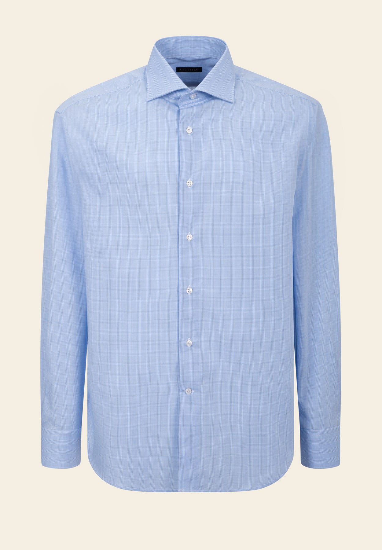 Camicia azzurra Galles cotone comfort fit Angelico 1