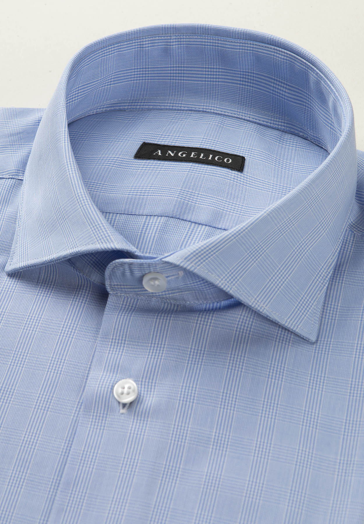 Camicia azzurra Galles cotone comfort fit Angelico 2