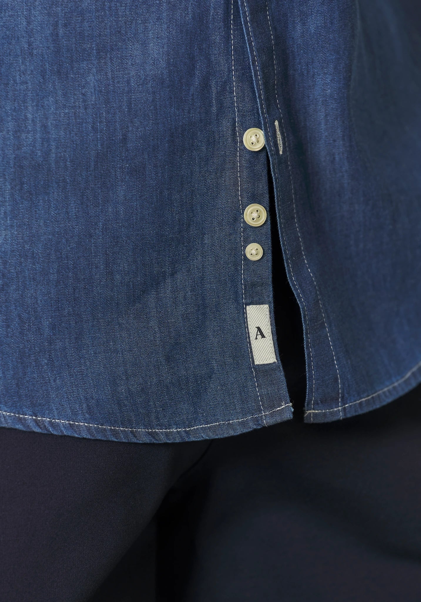 Camicia denim blu slim fit