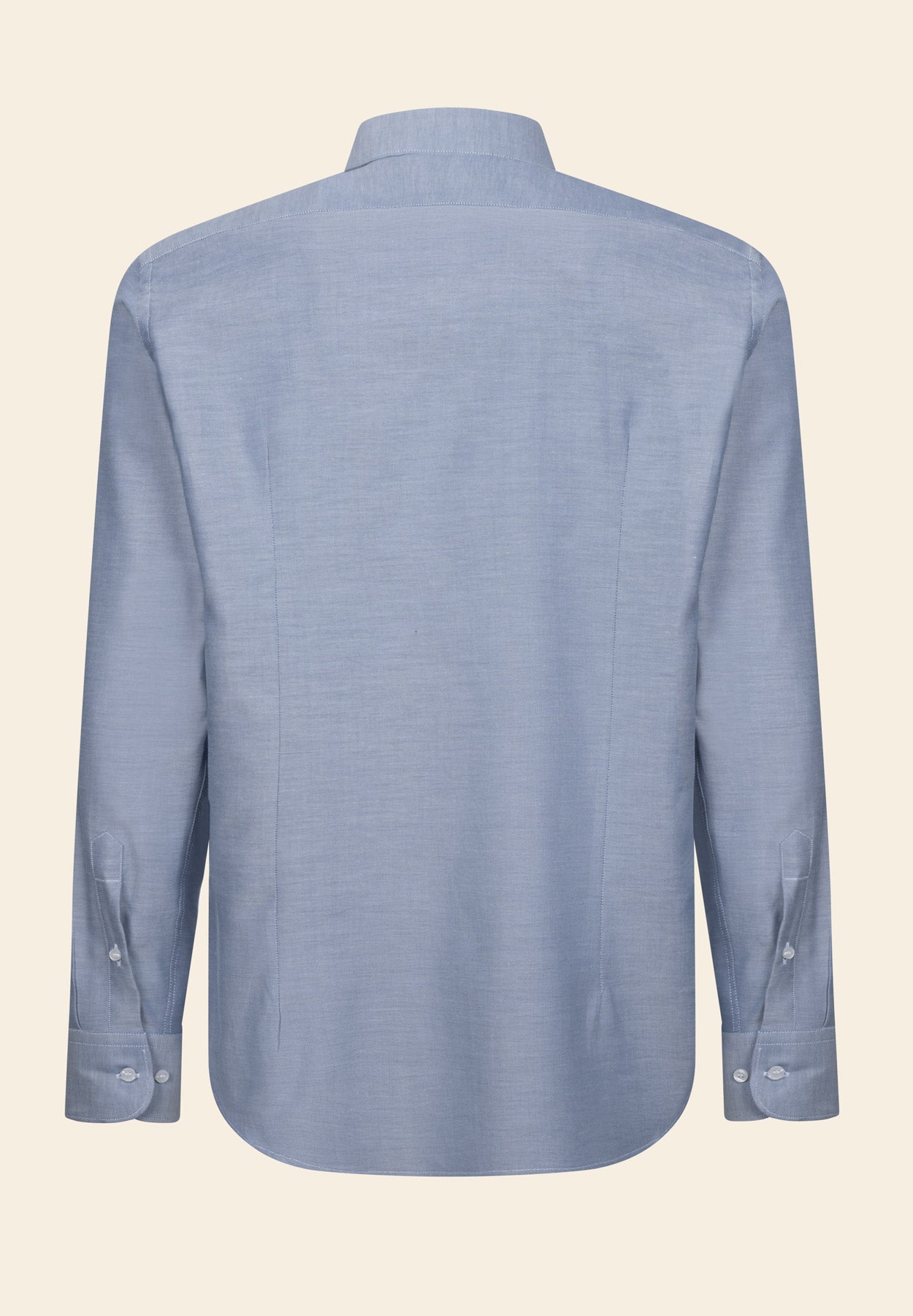 Camicia blu oxford cotone slim fit-Angelico