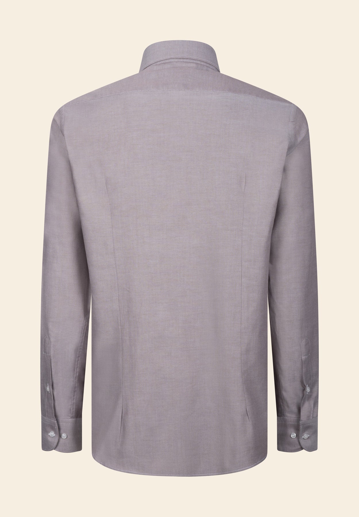 Camicia marrone oxford cotone slim fit-Angelico