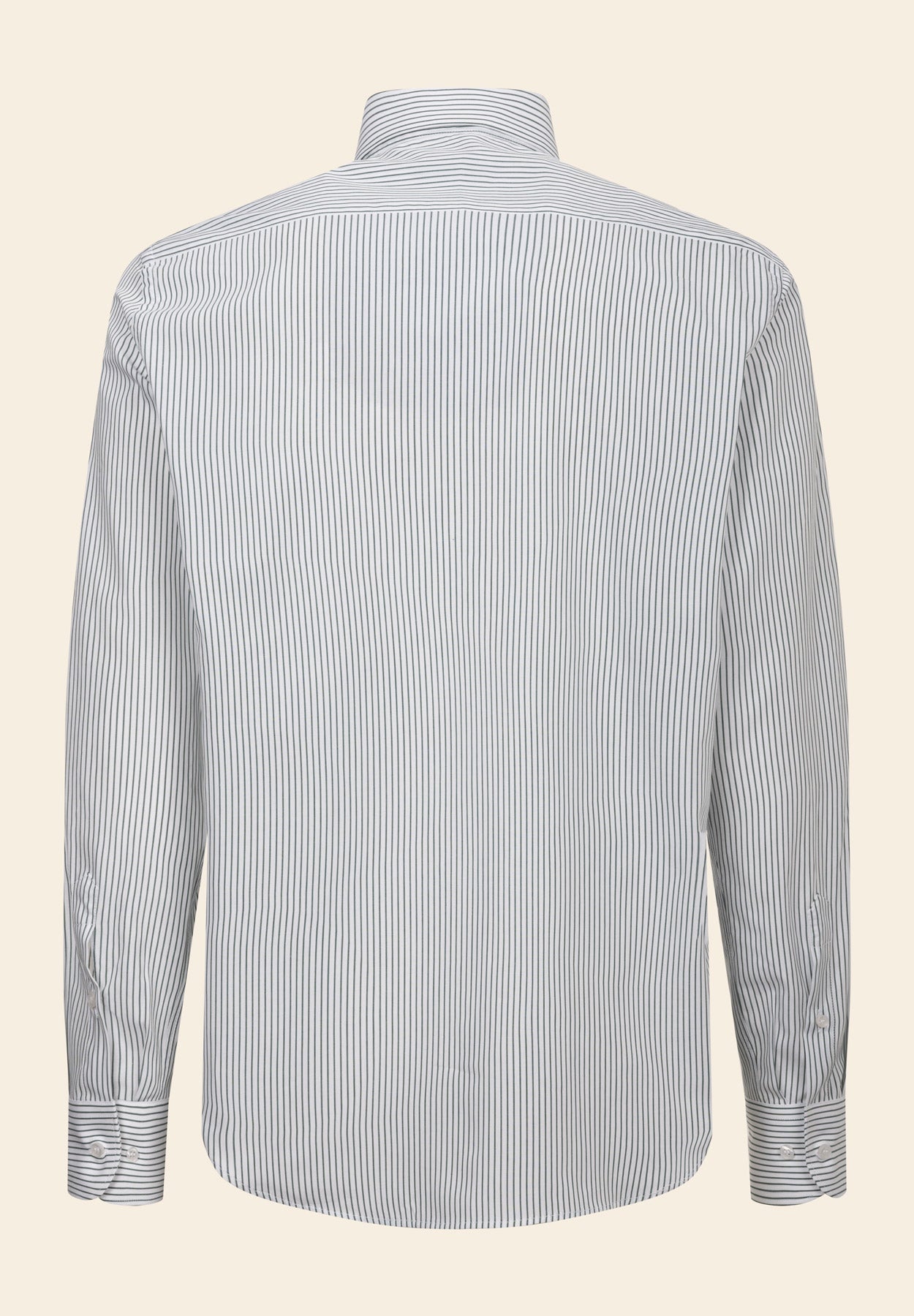 Camicia verde bianco rigata cotone regular fit-Angelico