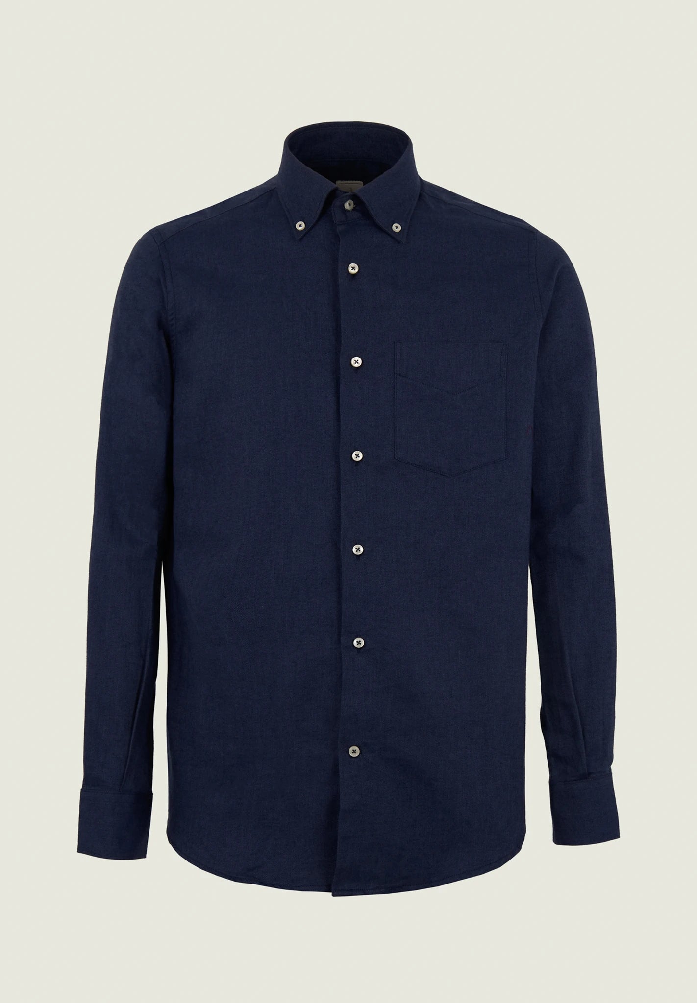 Camicia avio flanella button down regular fit Angelico 1