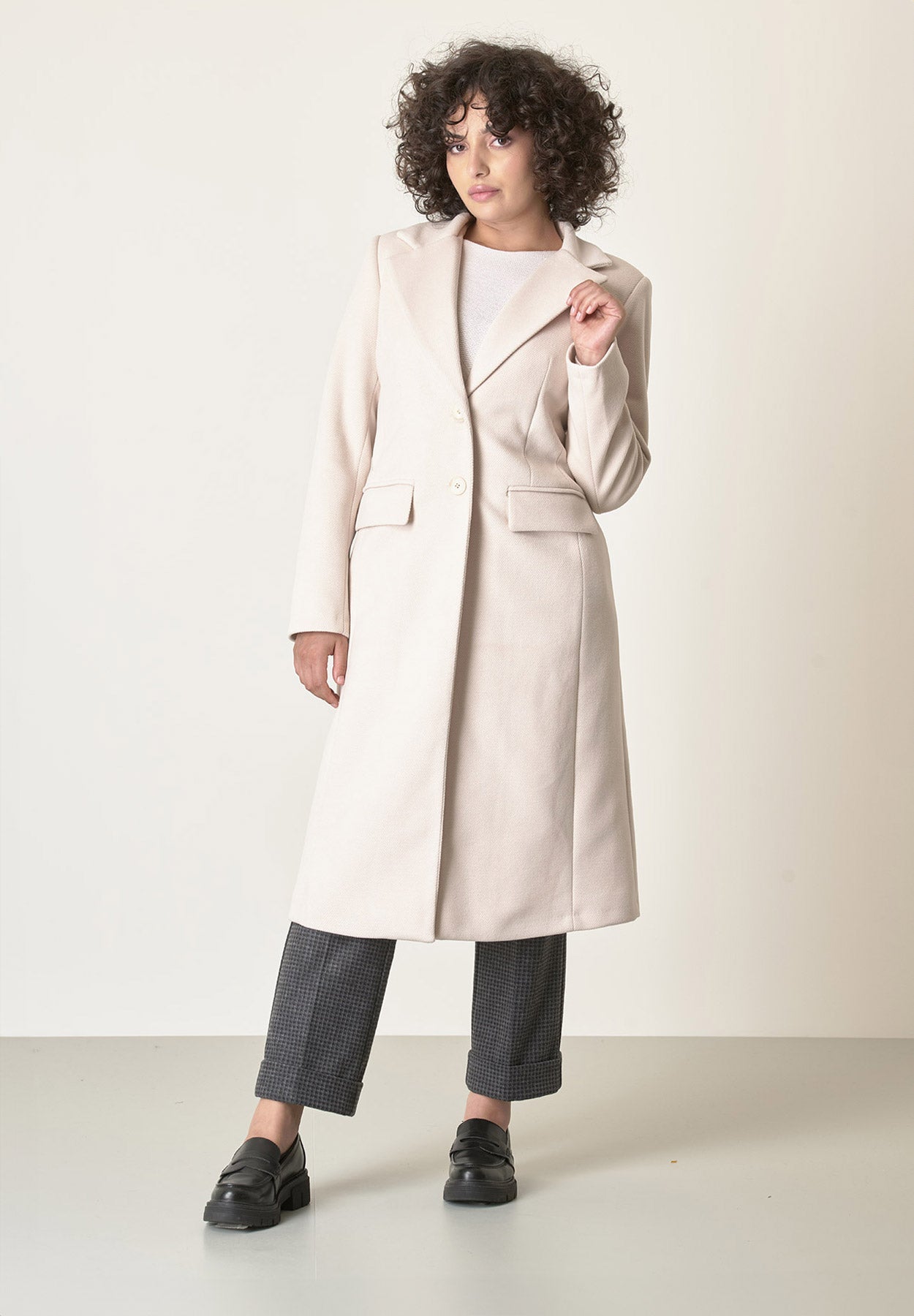 CAPPOTTO LUNGO IN vintage LANA COLORE