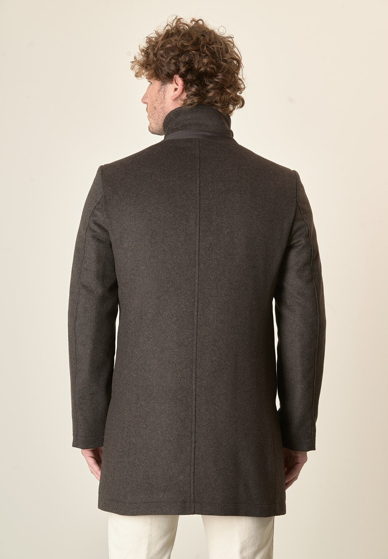 Cappotto moro collo coreano pettorina staccabile-Angelico