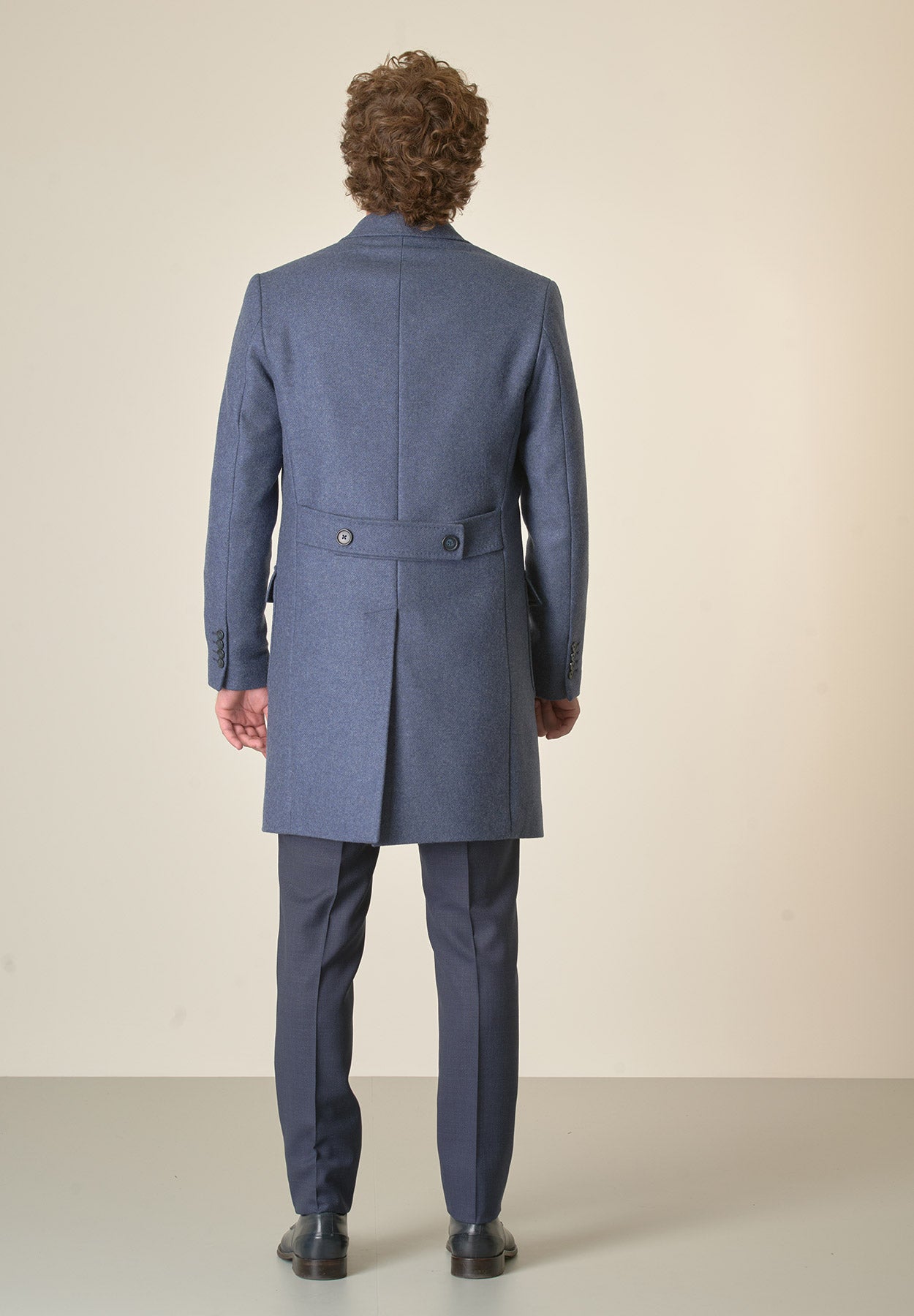 Cappotto avio doppiopetto melange-Angelico