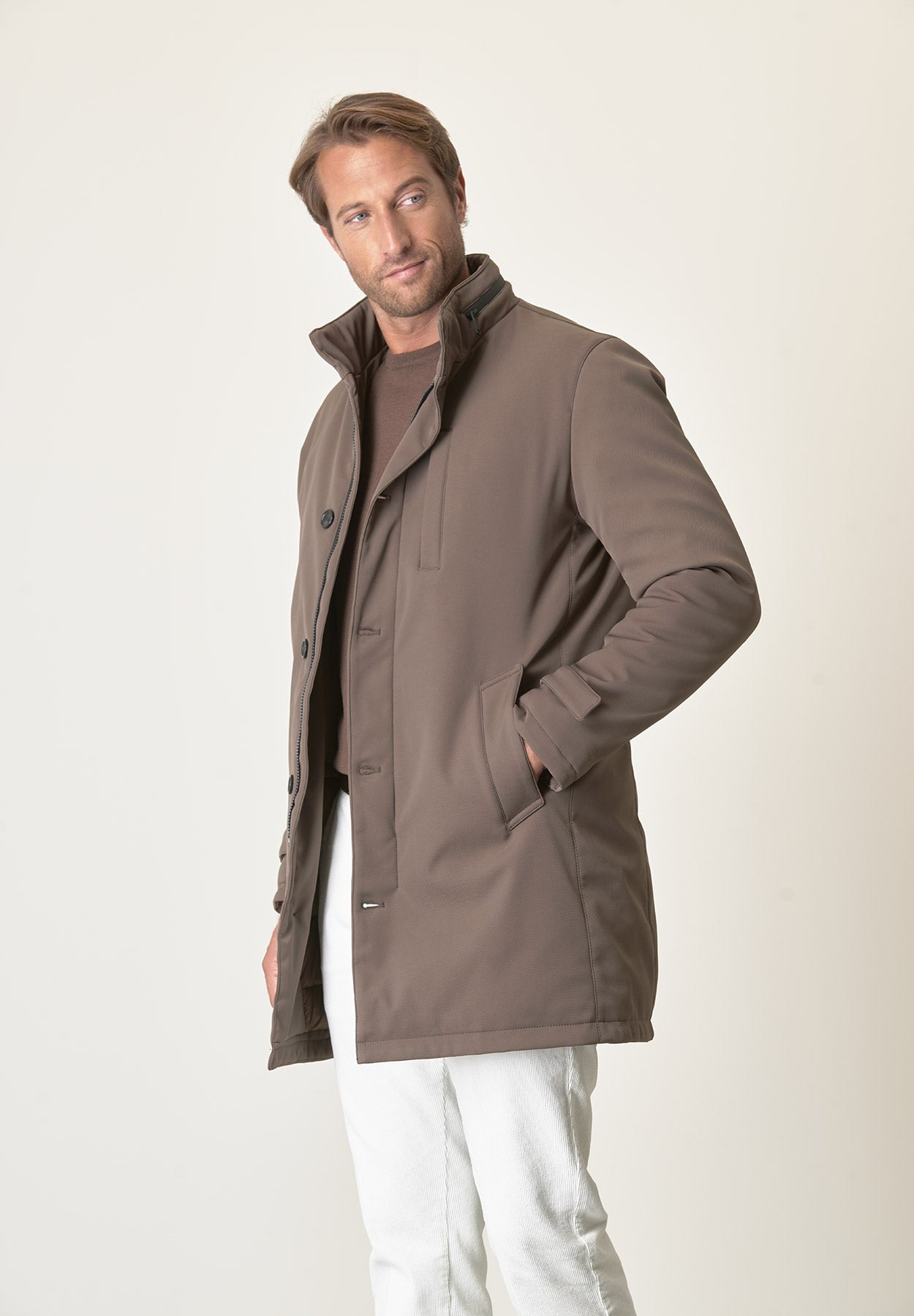 Cappotto tecnico fango trama leggera impermeabile-Angelico
