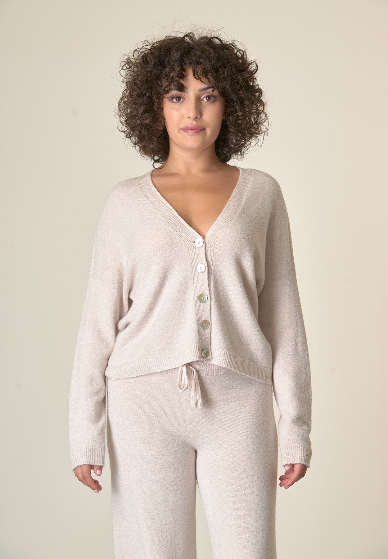 Cardigan avorio bottoni-Angelico
