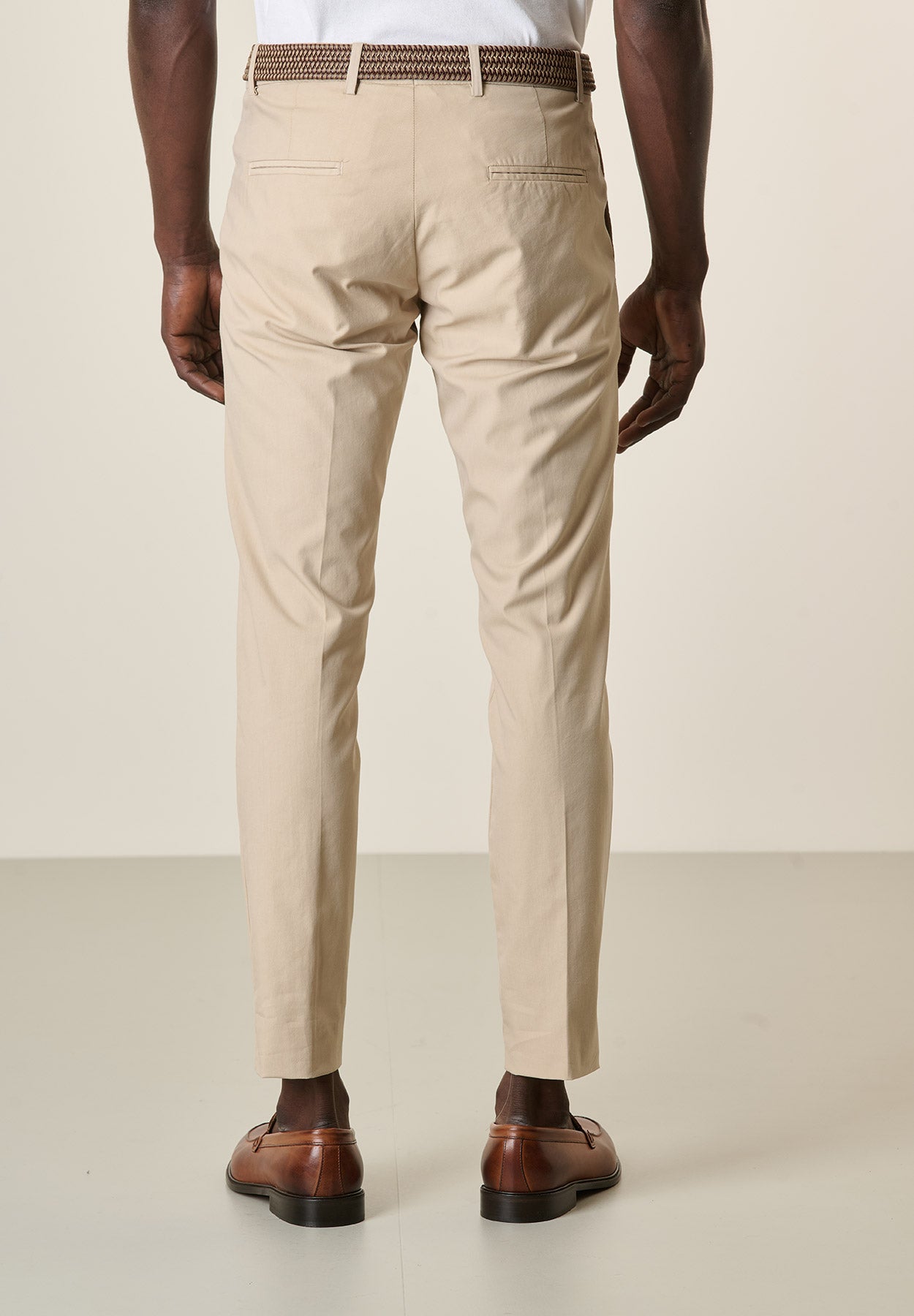 Chinos beige tessuto active slim fit