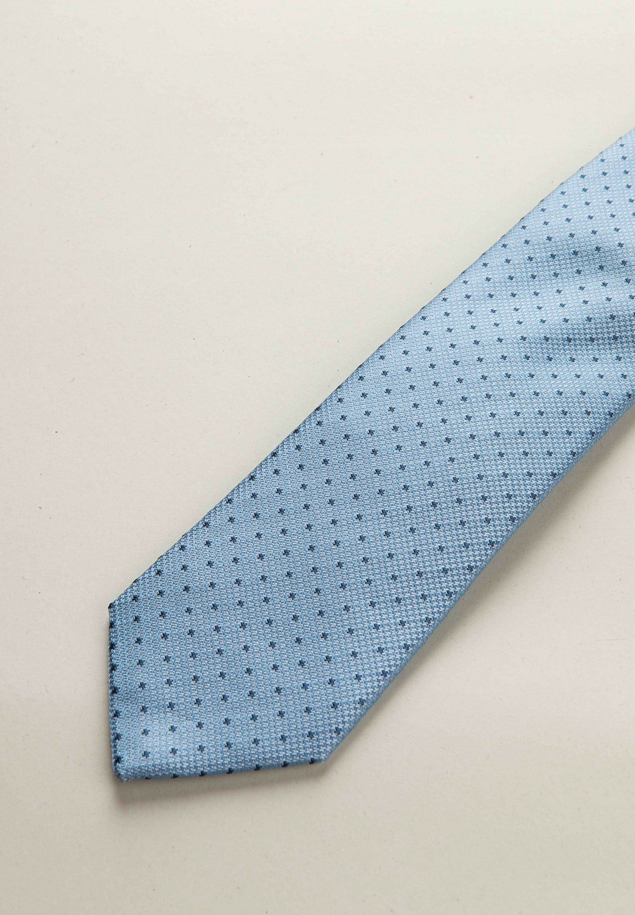 Cravatta celeste microdisegno blu seta Angelico 3