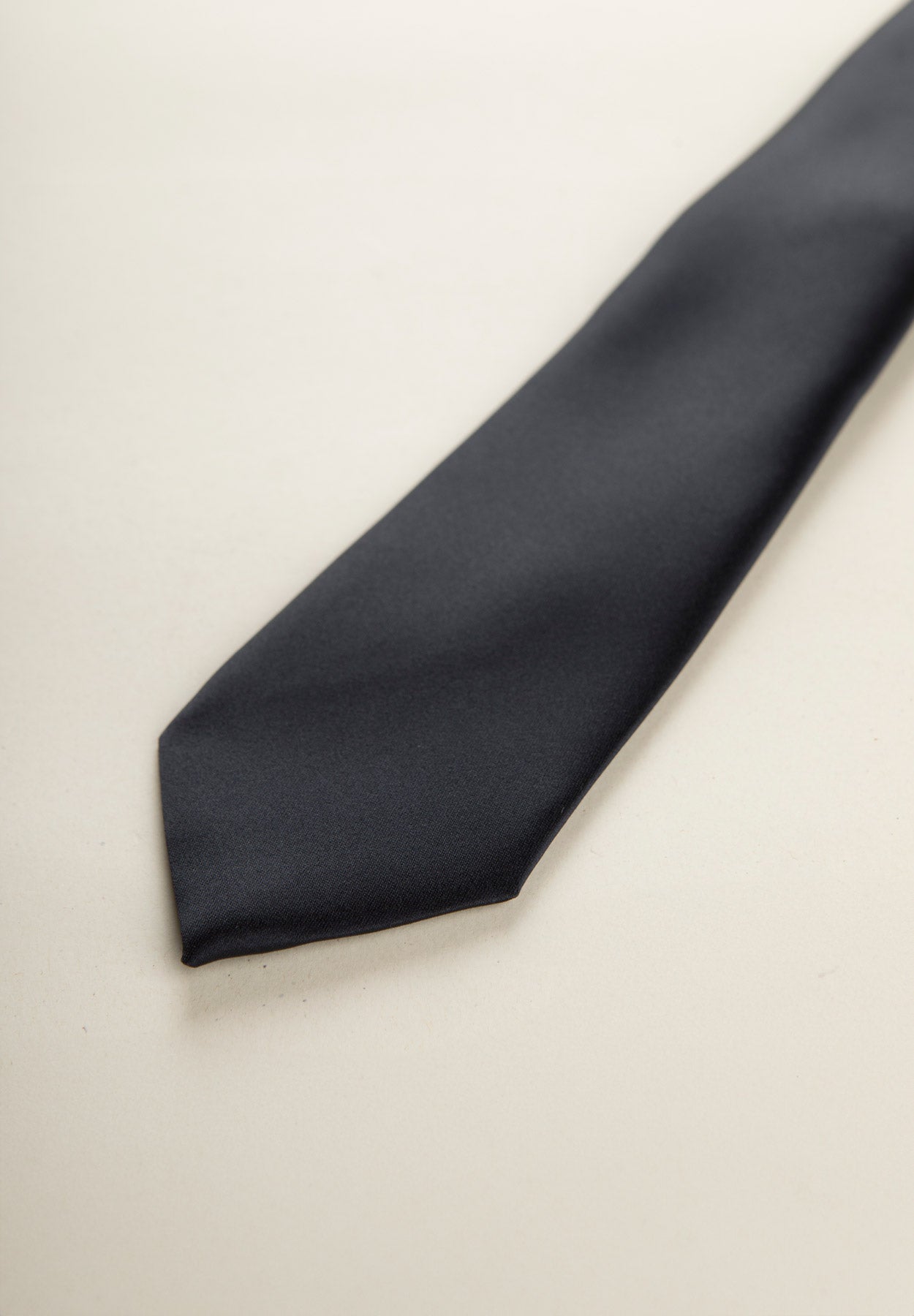 Midnight blue satin ceremony tie