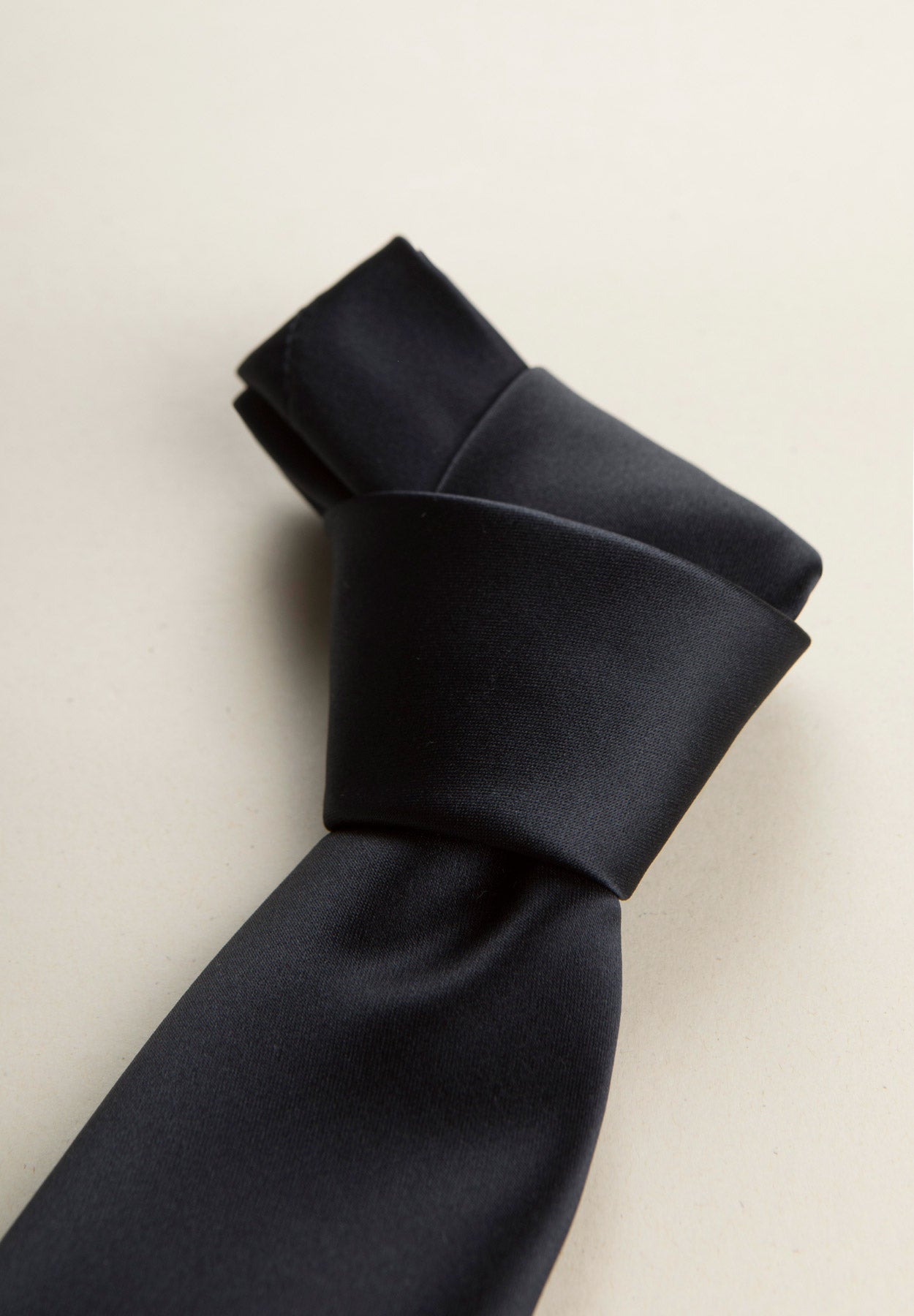 Midnight blue satin ceremony tie