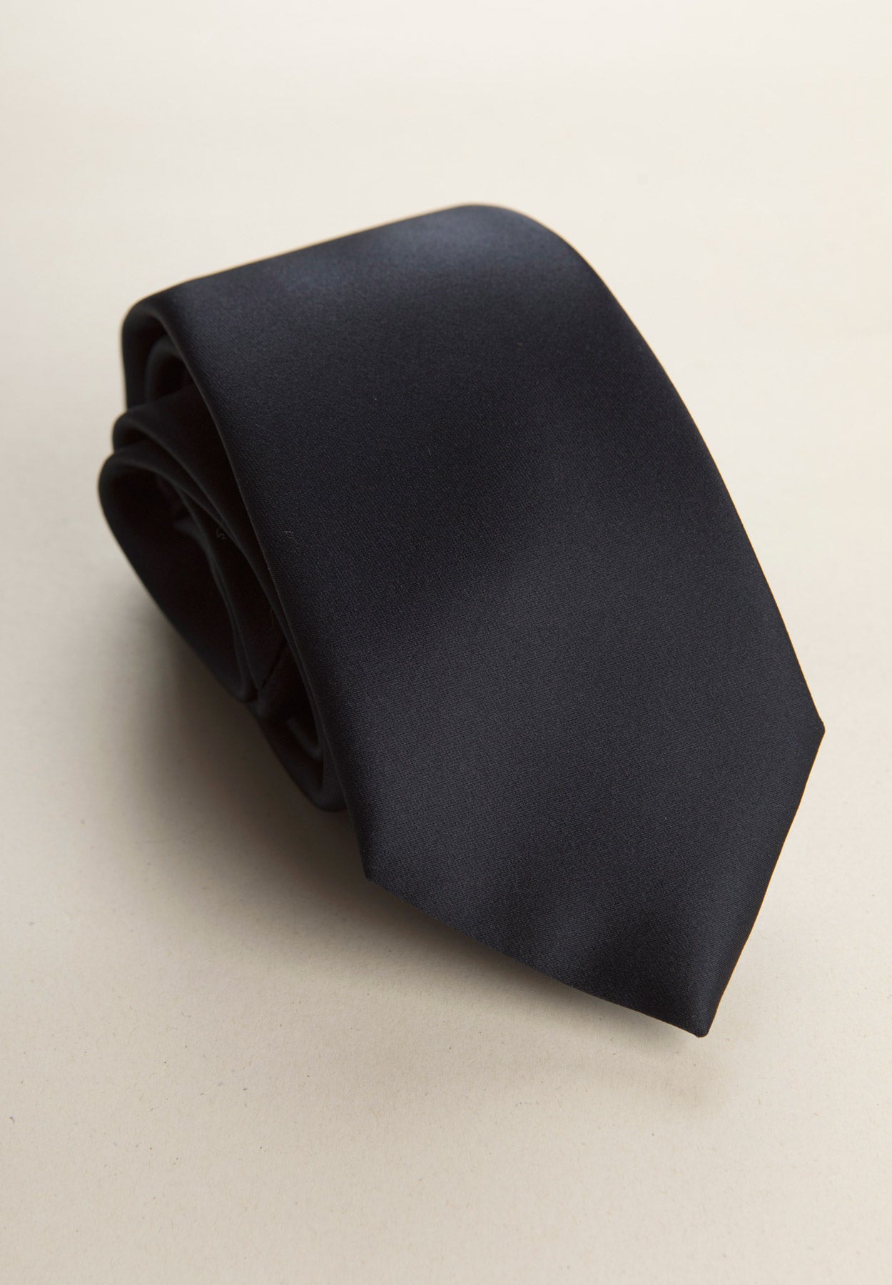 Midnight blue satin ceremony tie